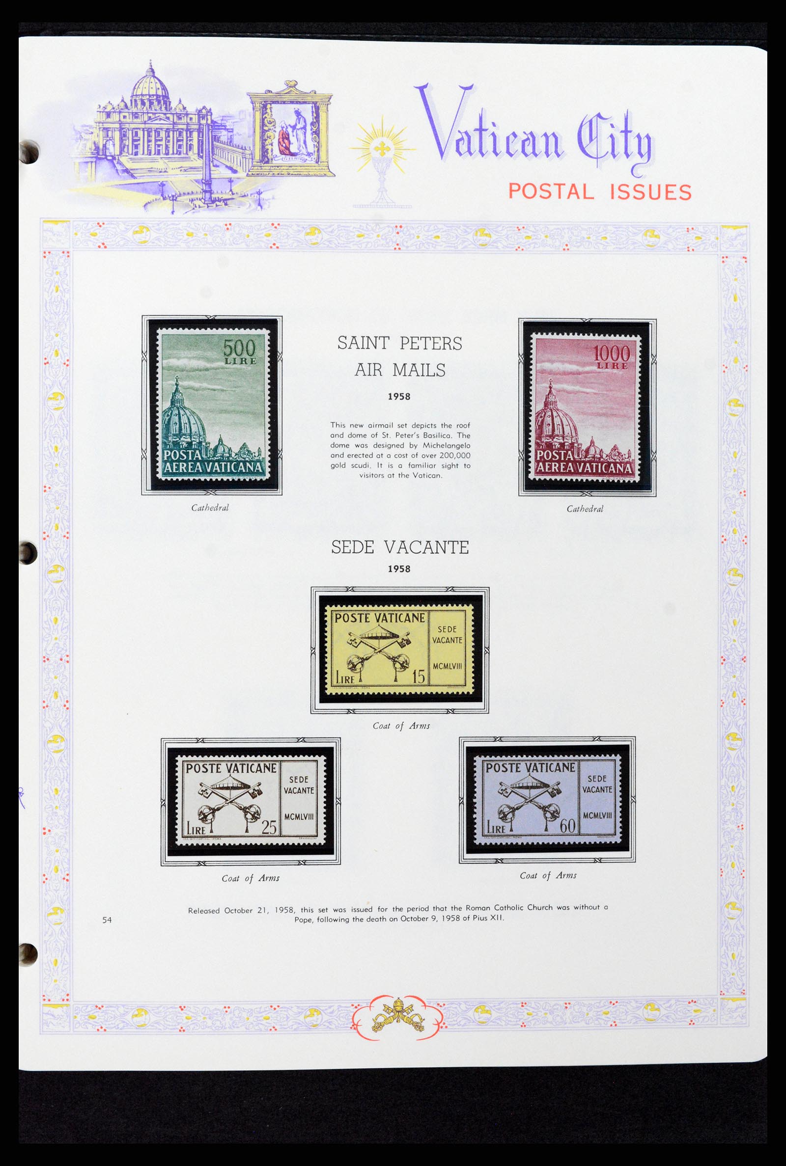 37748 054 - Postzegelverzameling 37748 Vaticaan complete collectie 1929-1999.