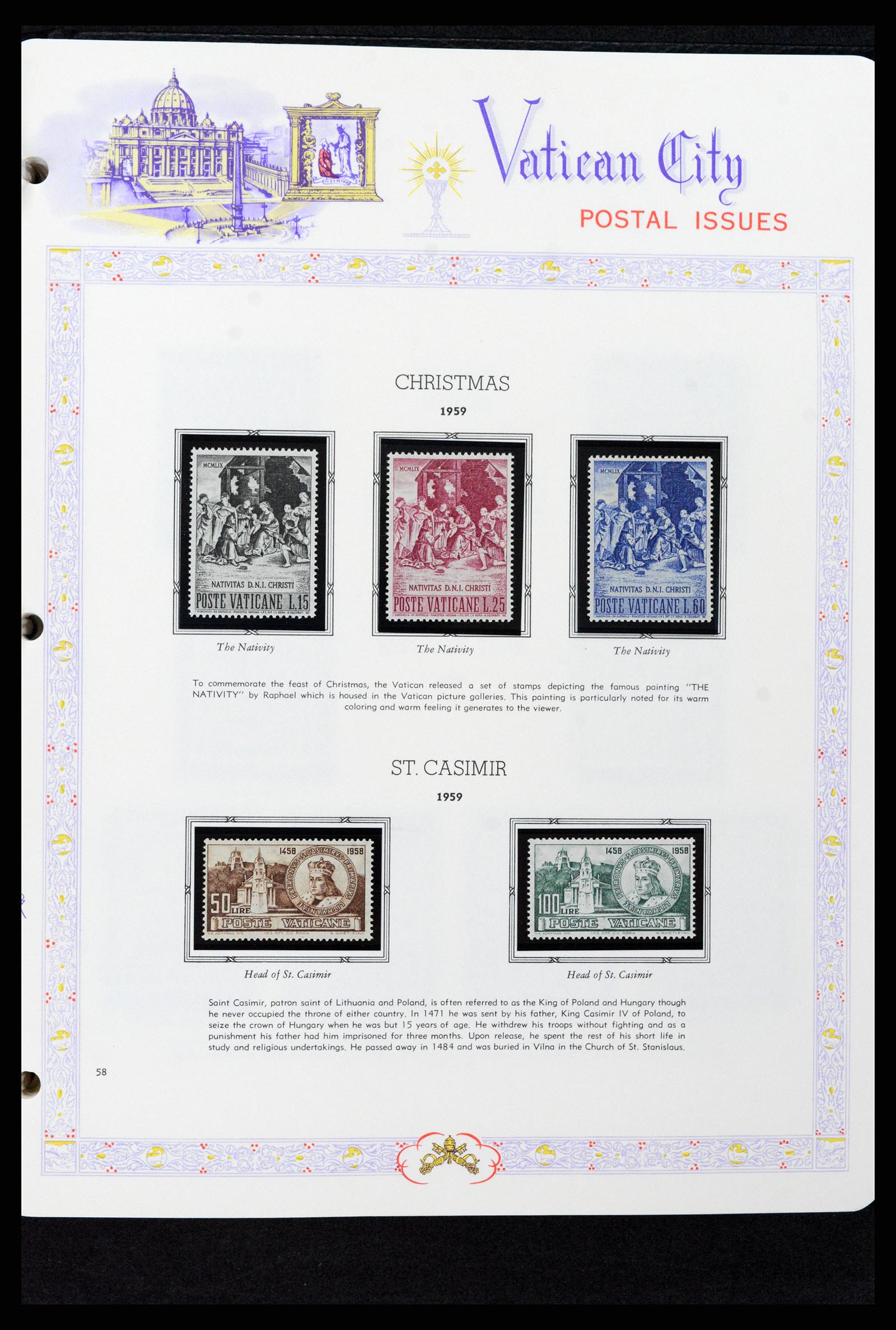 37748 058 - Postzegelverzameling 37748 Vaticaan complete collectie 1929-1999.