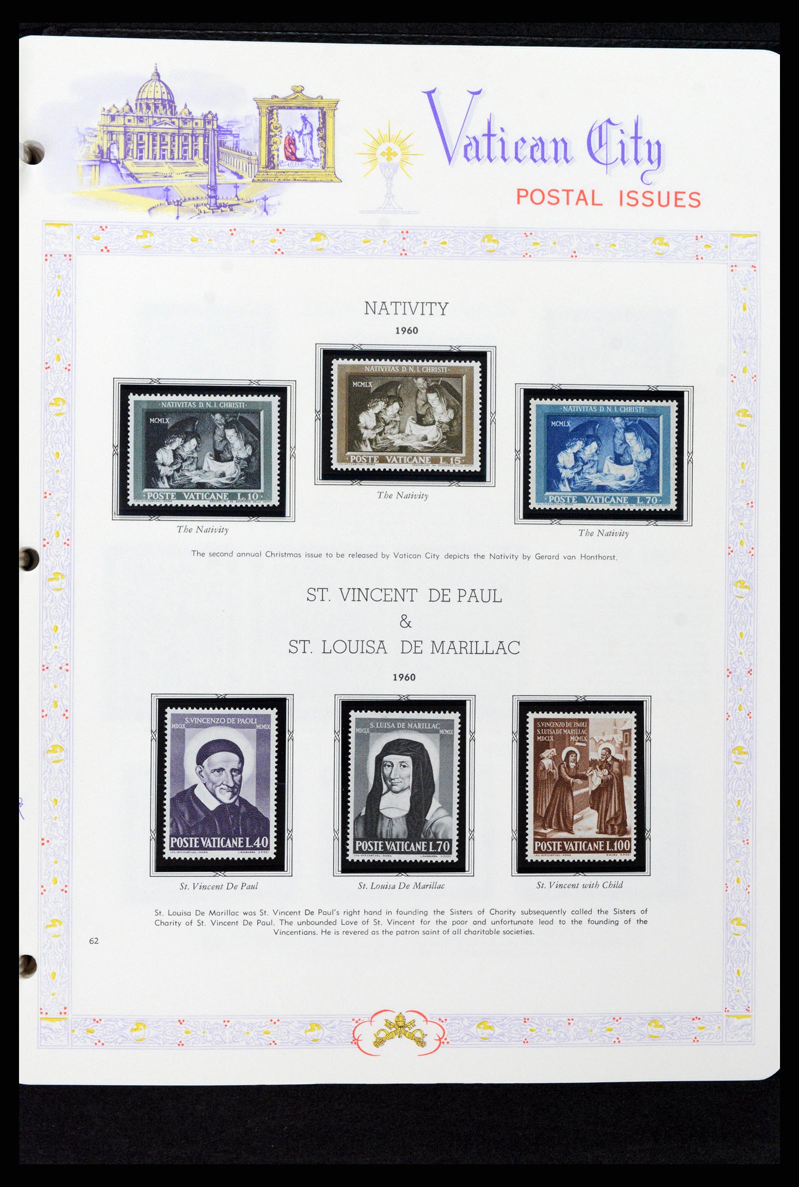 37748 062 - Postzegelverzameling 37748 Vaticaan complete collectie 1929-1999.