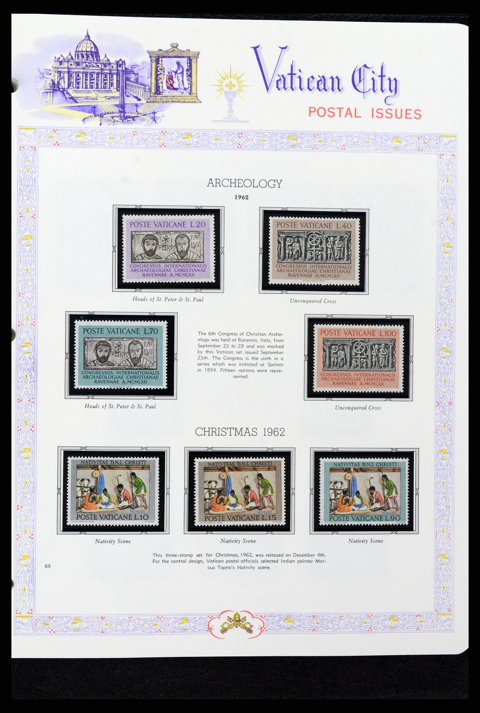 37748 069 - Postzegelverzameling 37748 Vaticaan complete collectie 1929-1999.