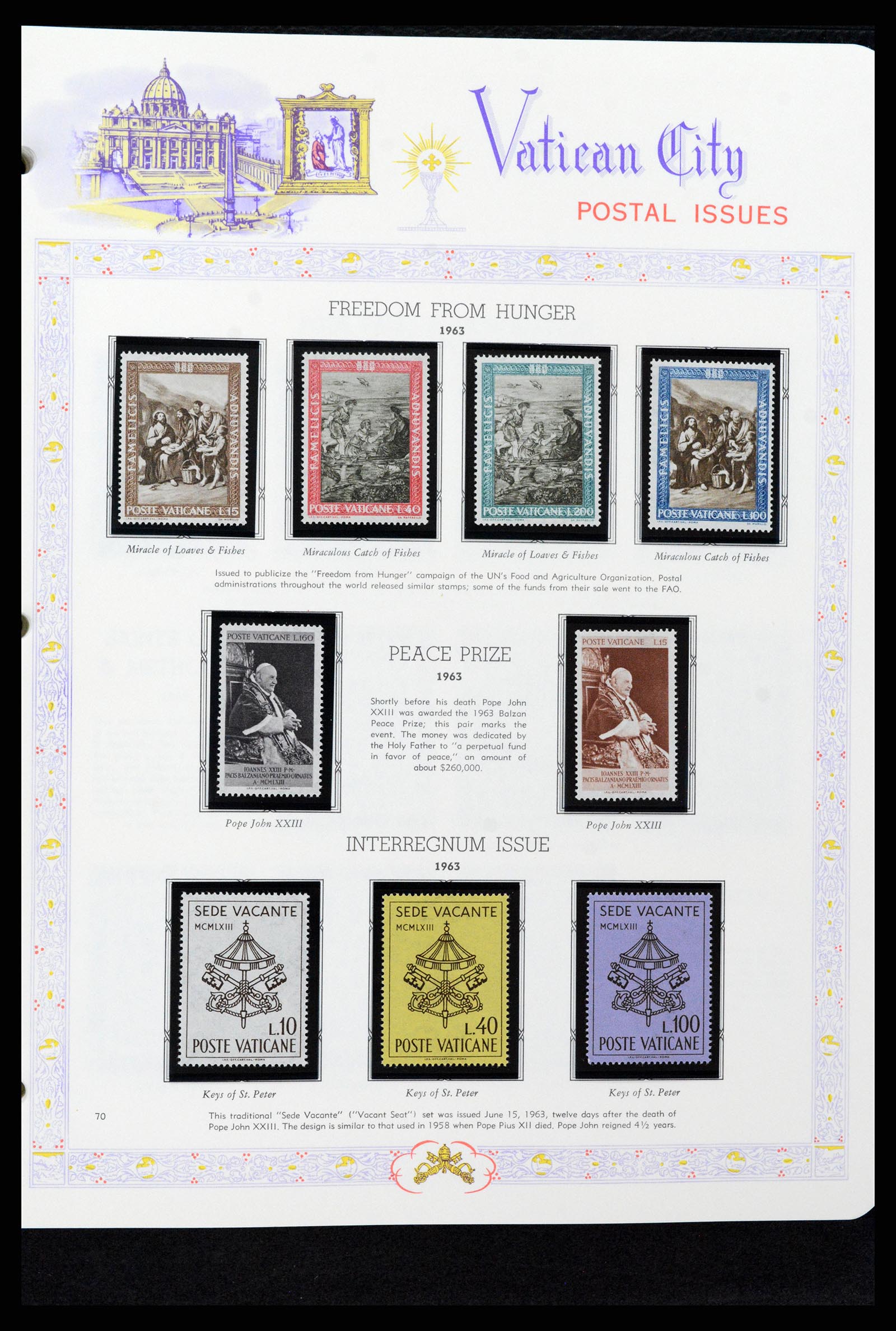 37748 070 - Postzegelverzameling 37748 Vaticaan complete collectie 1929-1999.