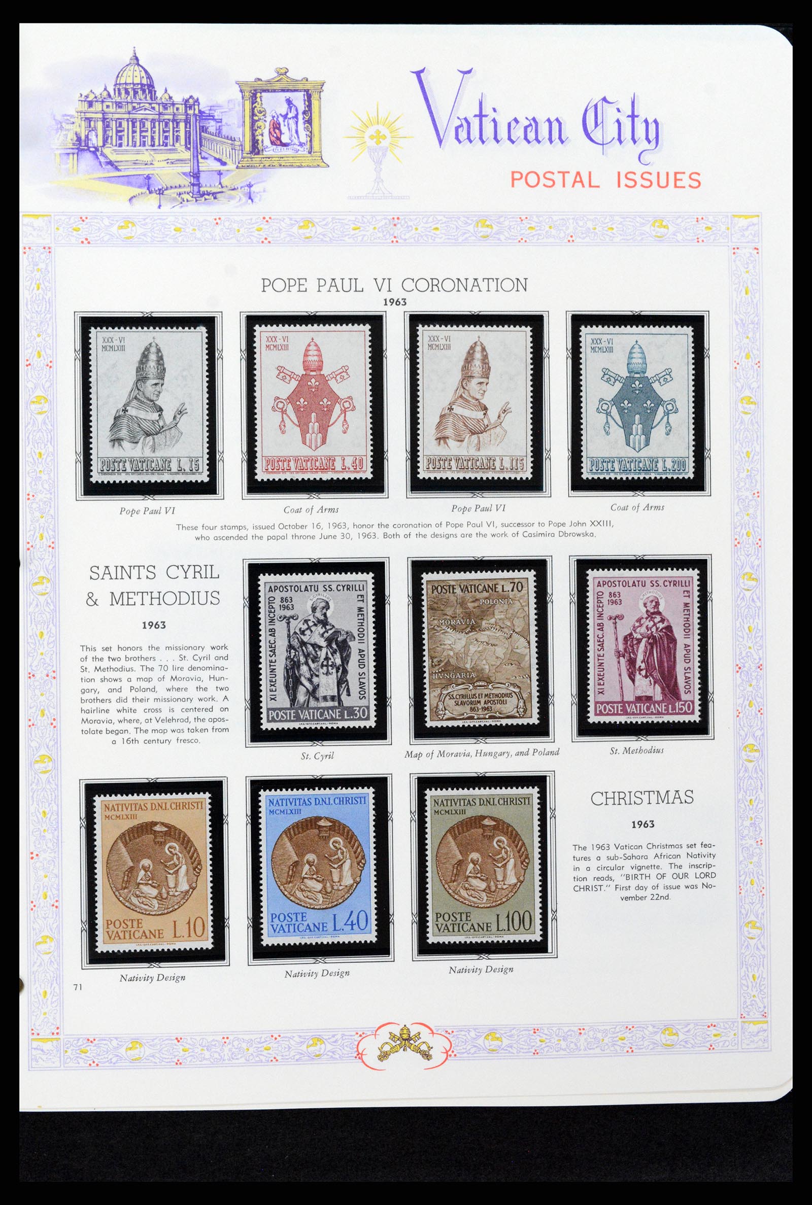 37748 071 - Postzegelverzameling 37748 Vaticaan complete collectie 1929-1999.