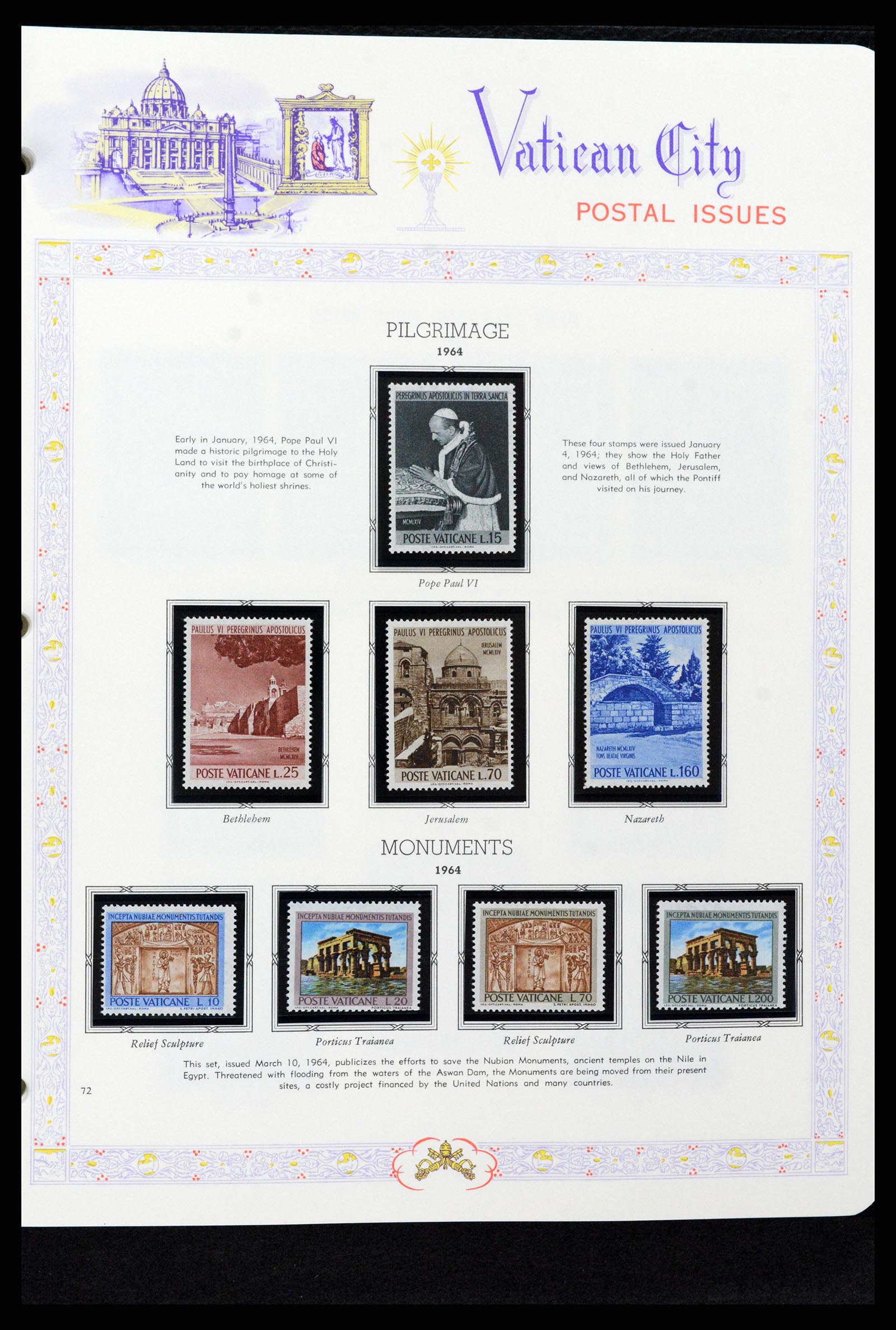 37748 072 - Postzegelverzameling 37748 Vaticaan complete collectie 1929-1999.
