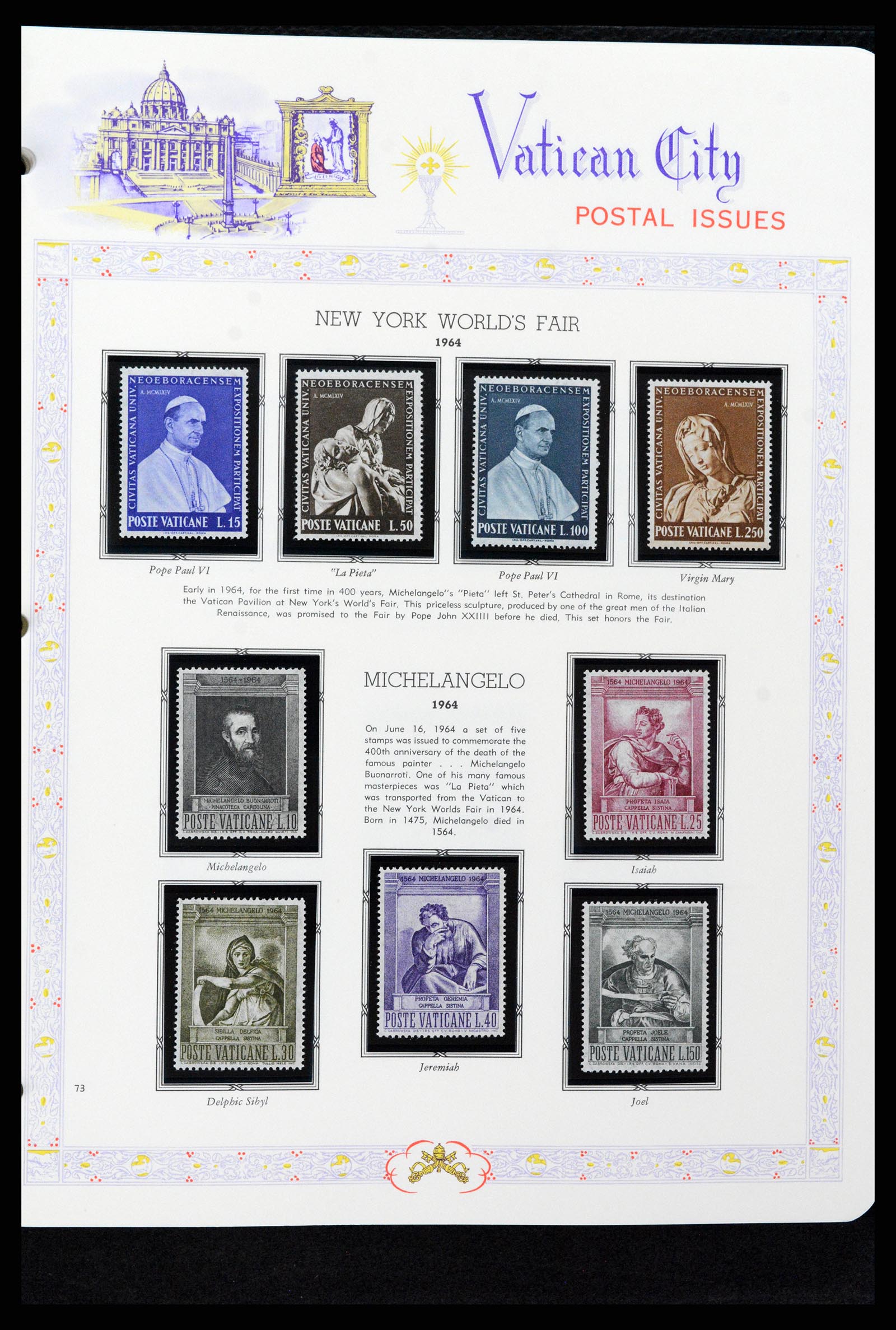 37748 073 - Postzegelverzameling 37748 Vaticaan complete collectie 1929-1999.