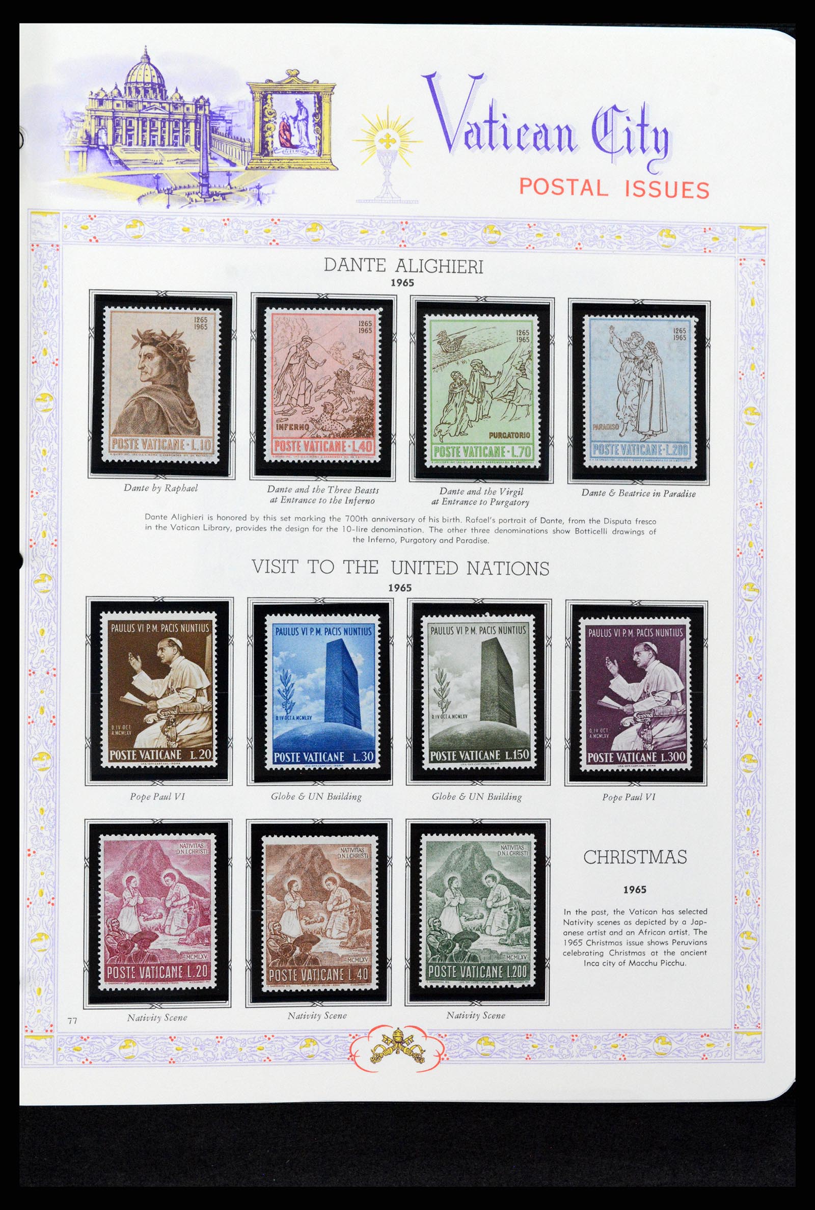 37748 077 - Postzegelverzameling 37748 Vaticaan complete collectie 1929-1999.