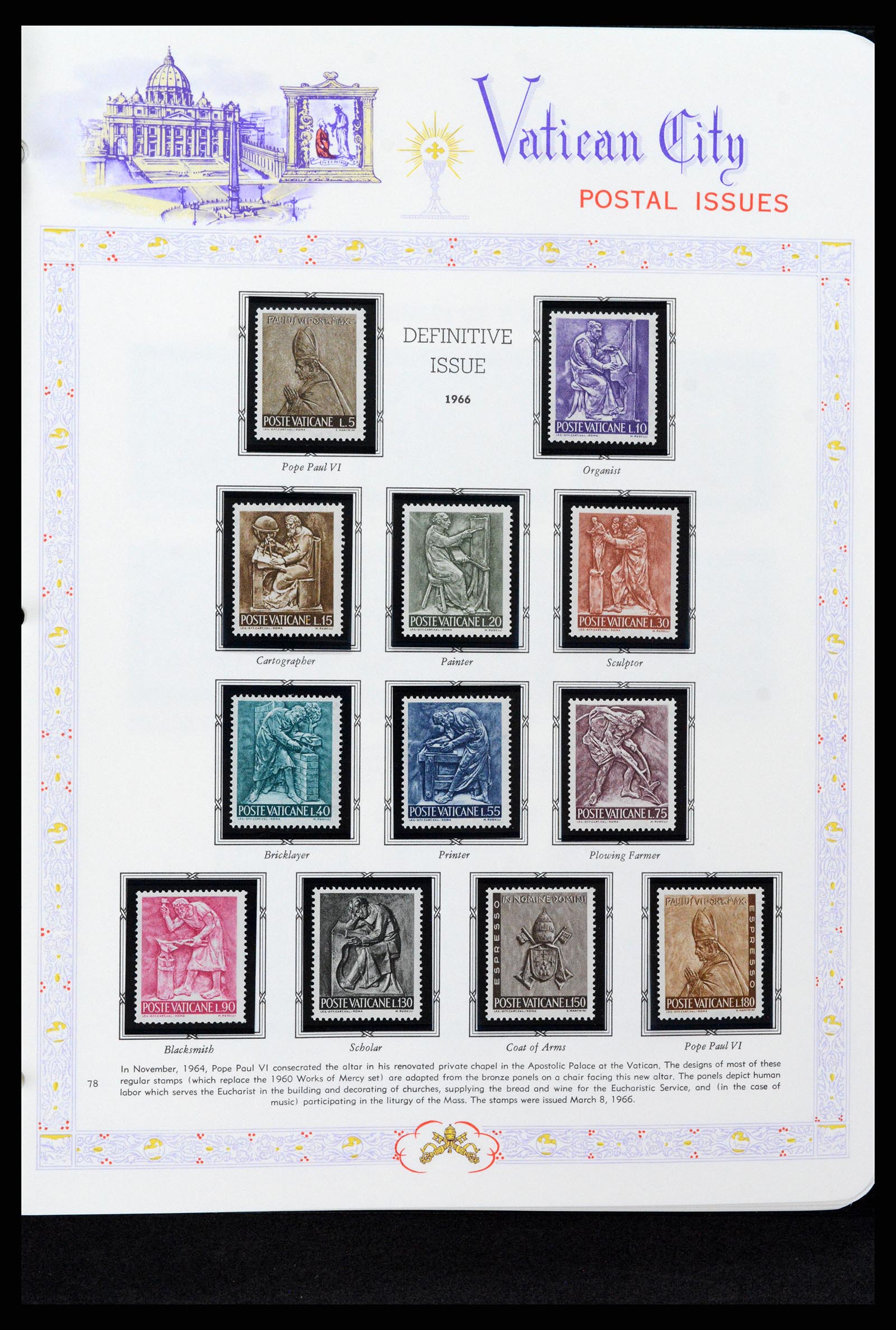 37748 078 - Postzegelverzameling 37748 Vaticaan complete collectie 1929-1999.