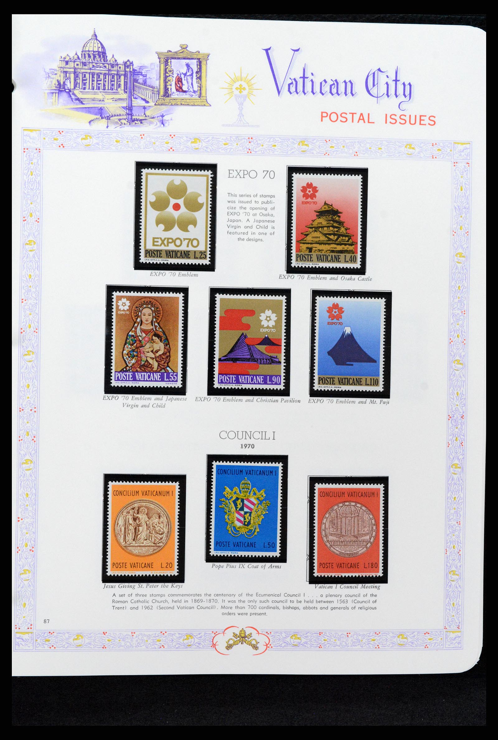 37748 087 - Postzegelverzameling 37748 Vaticaan complete collectie 1929-1999.