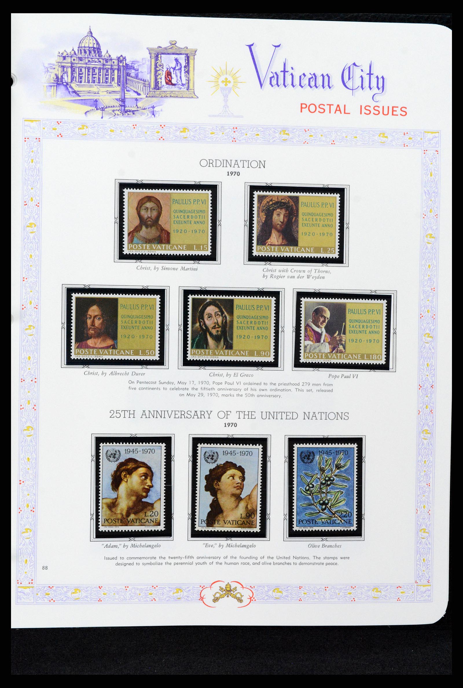37748 088 - Postzegelverzameling 37748 Vaticaan complete collectie 1929-1999.