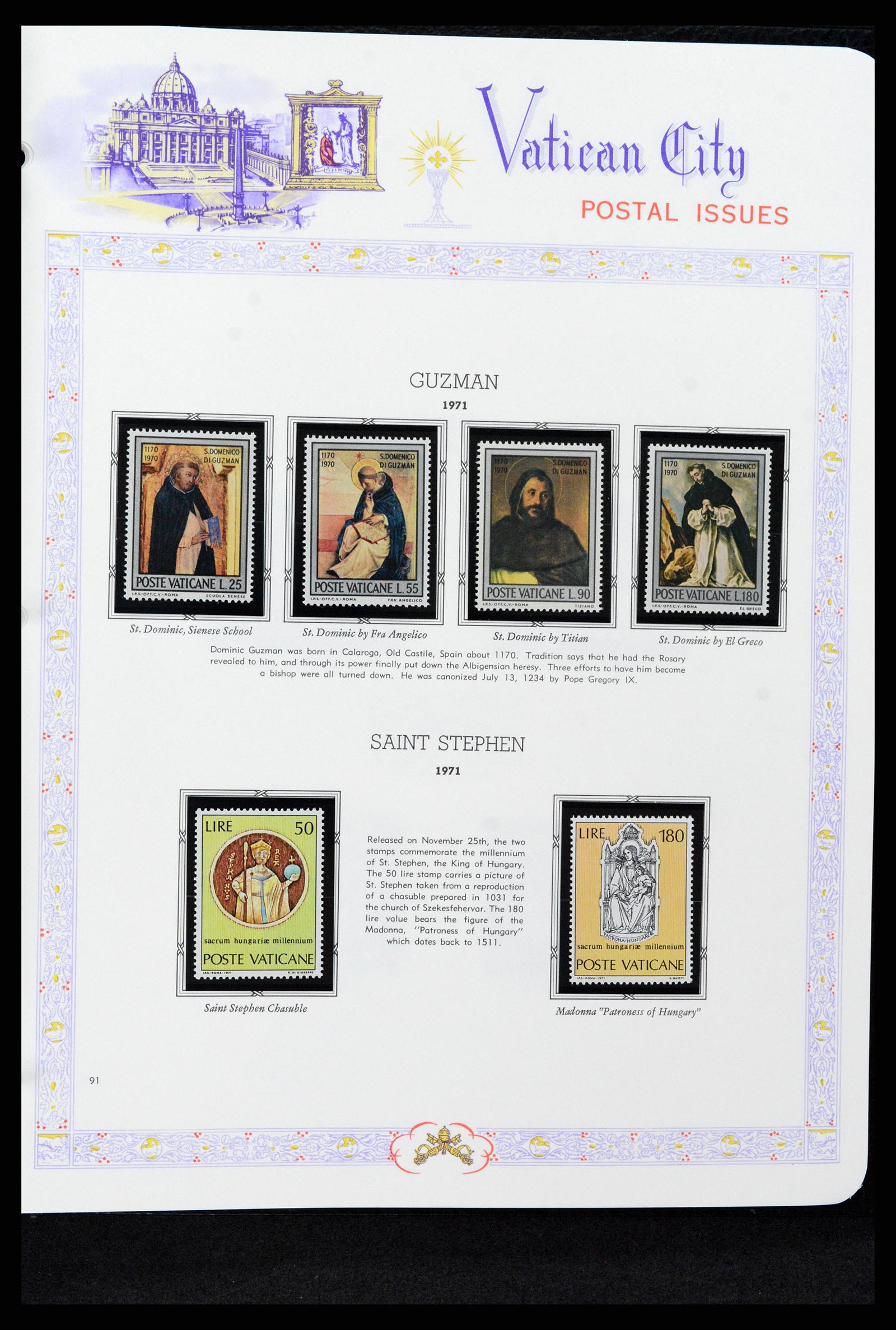 37748 091 - Postzegelverzameling 37748 Vaticaan complete collectie 1929-1999.