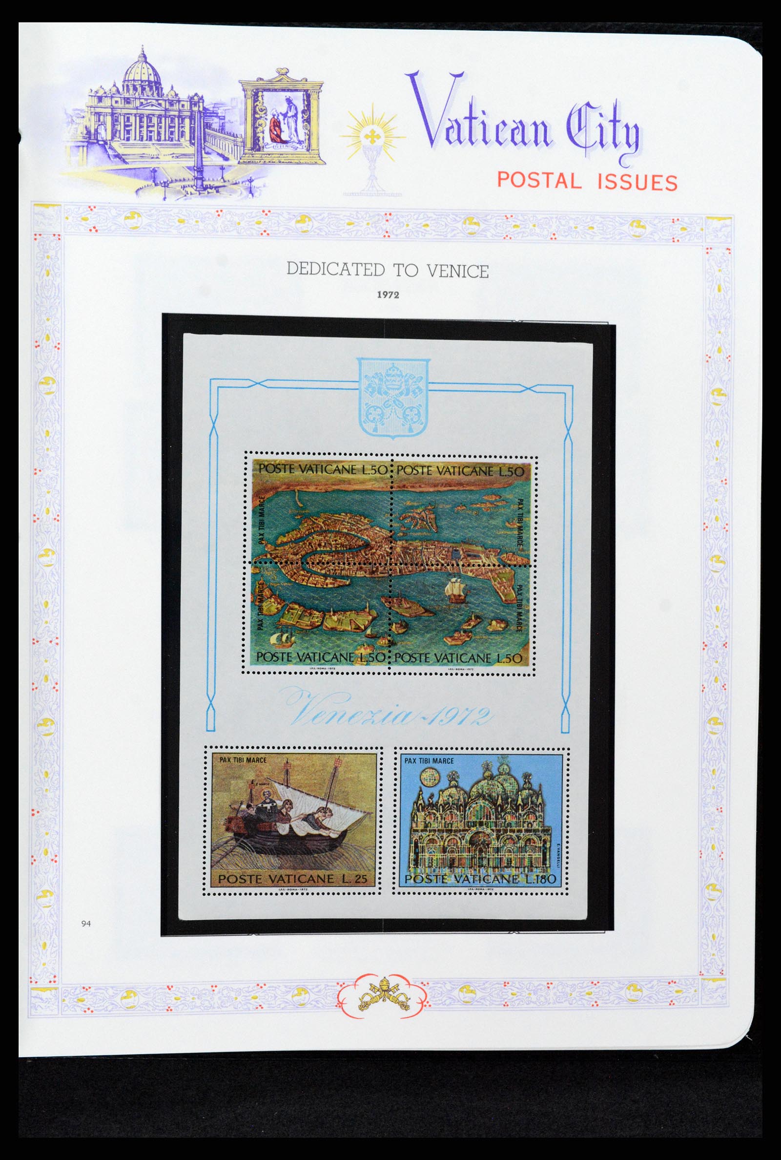 37748 094 - Postzegelverzameling 37748 Vaticaan complete collectie 1929-1999.