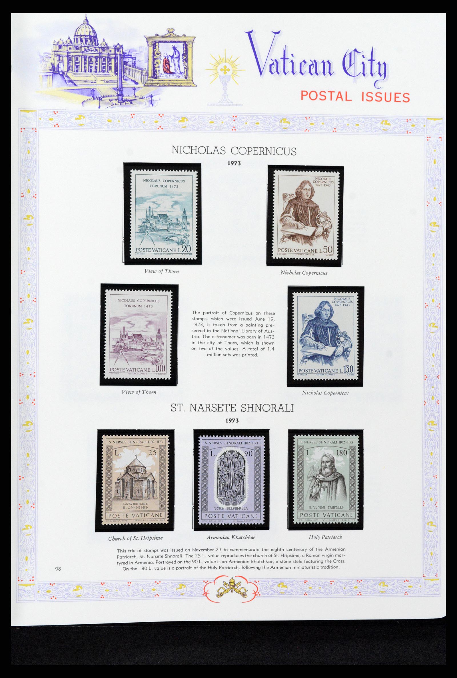 37748 098 - Postzegelverzameling 37748 Vaticaan complete collectie 1929-1999.