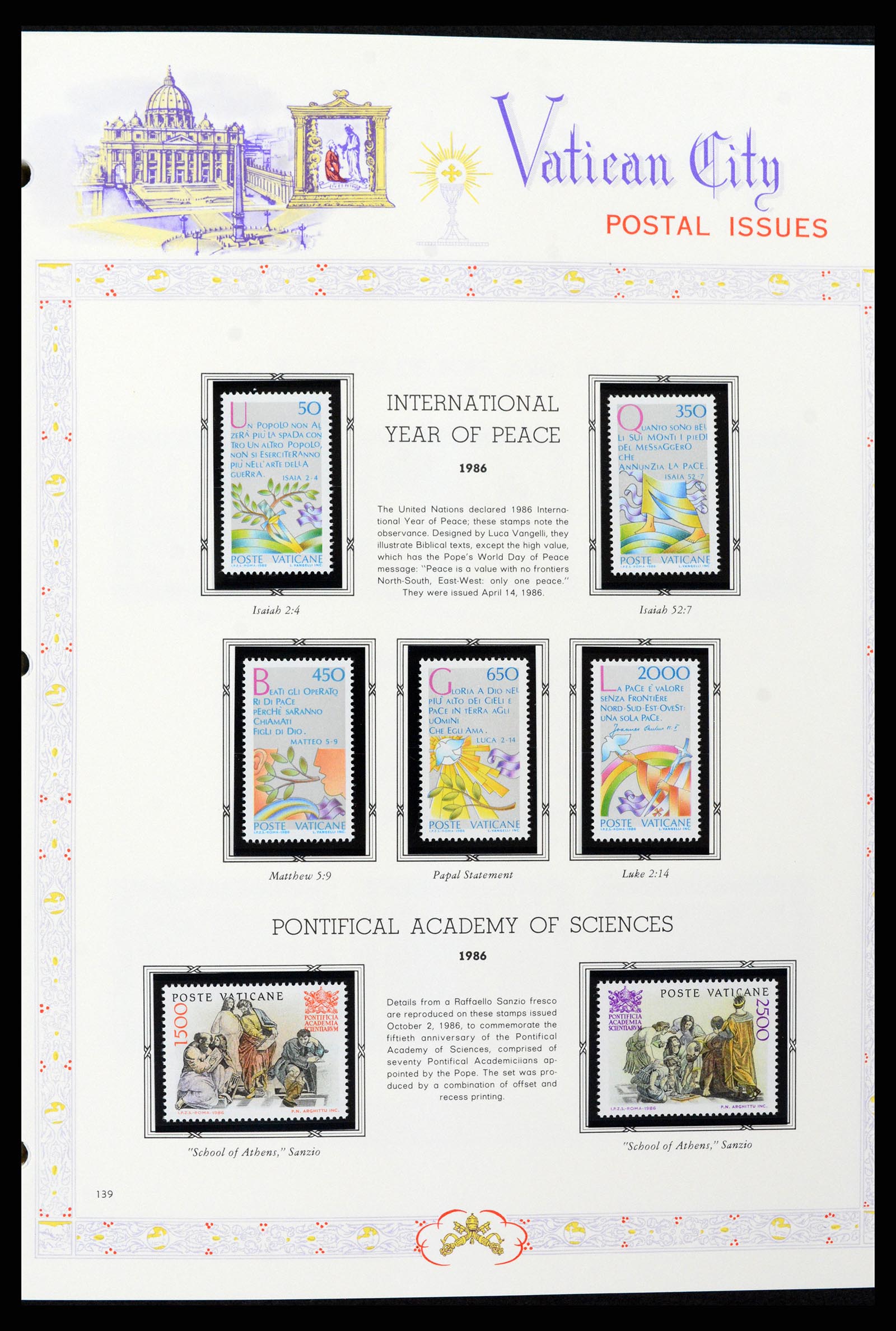 37748 141 - Postzegelverzameling 37748 Vaticaan complete collectie 1929-1999.