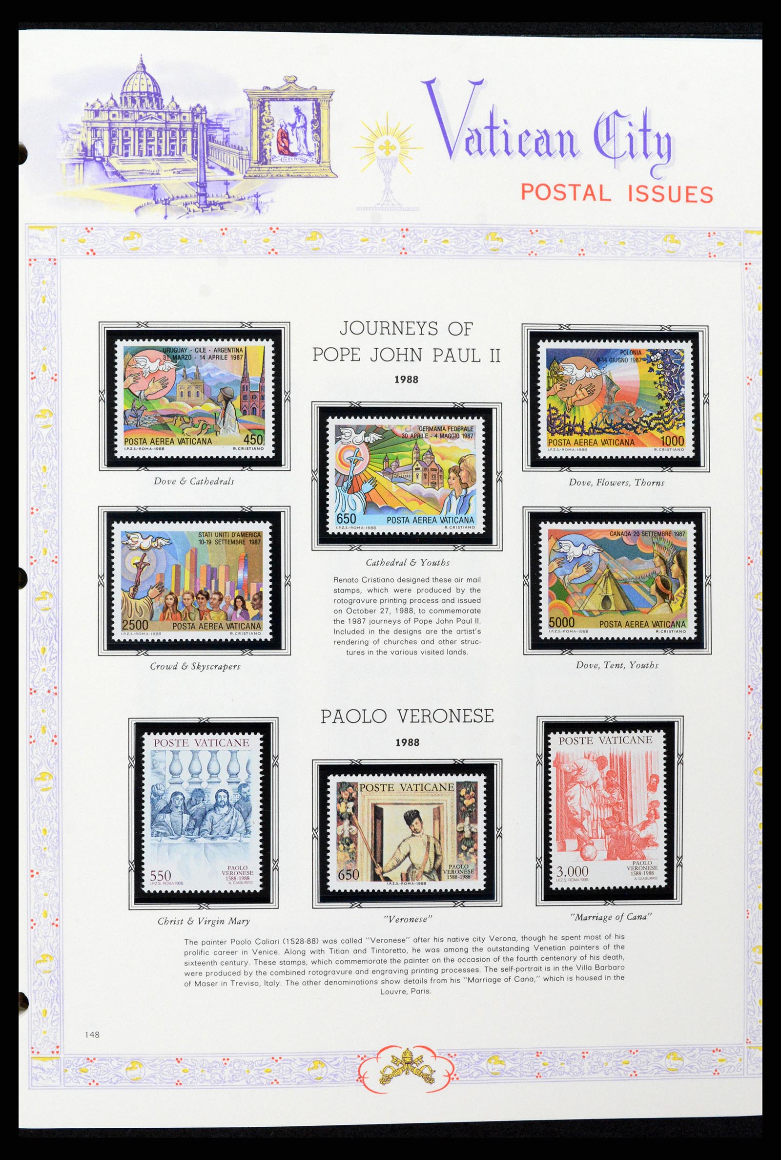 37748 150 - Postzegelverzameling 37748 Vaticaan complete collectie 1929-1999.