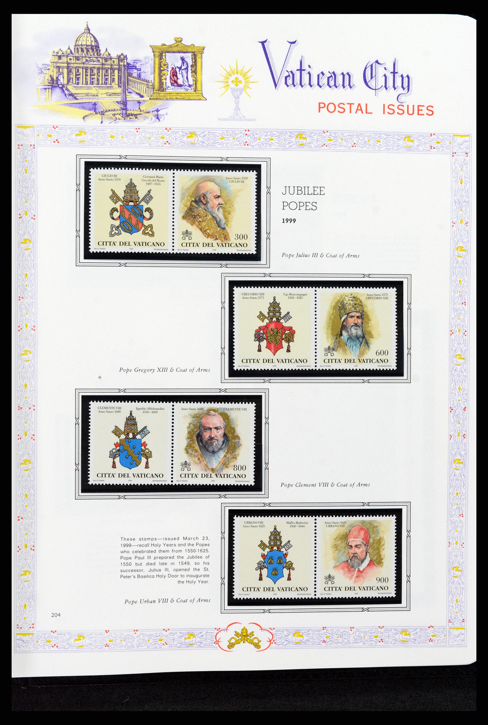 37748 209 - Postzegelverzameling 37748 Vaticaan complete collectie 1929-1999.
