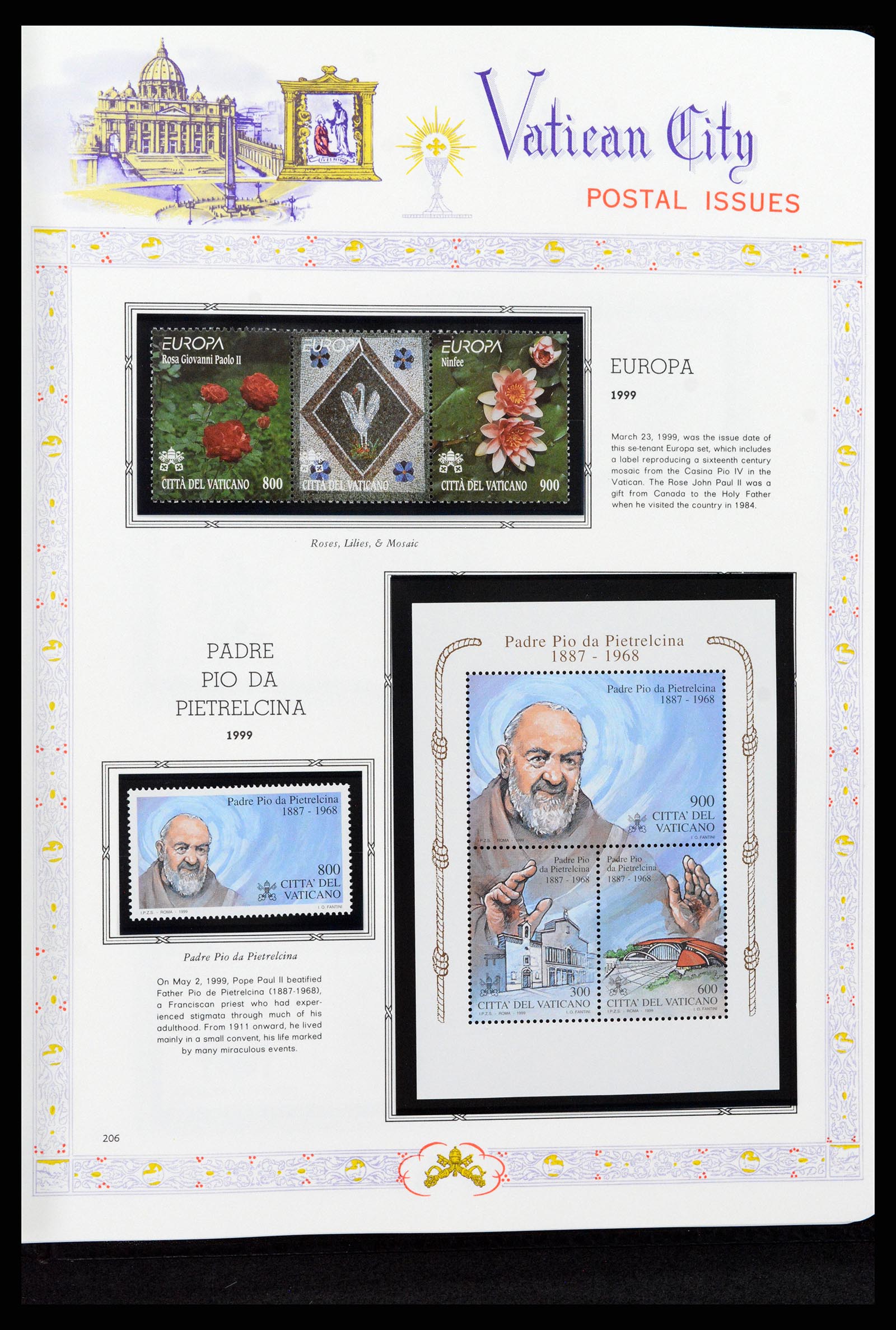 37748 210 - Postzegelverzameling 37748 Vaticaan complete collectie 1929-1999.