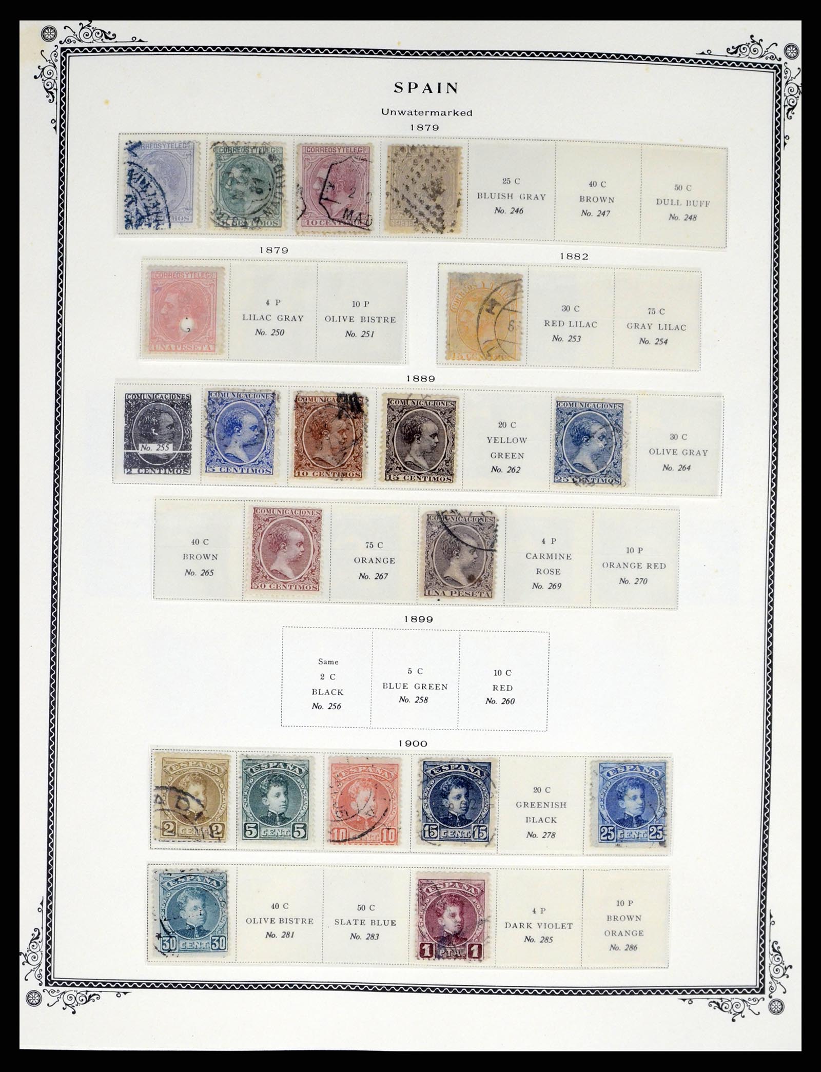 37749 006 - Postzegelverzameling 37749 Spanje en koloniën 1856-1997.
