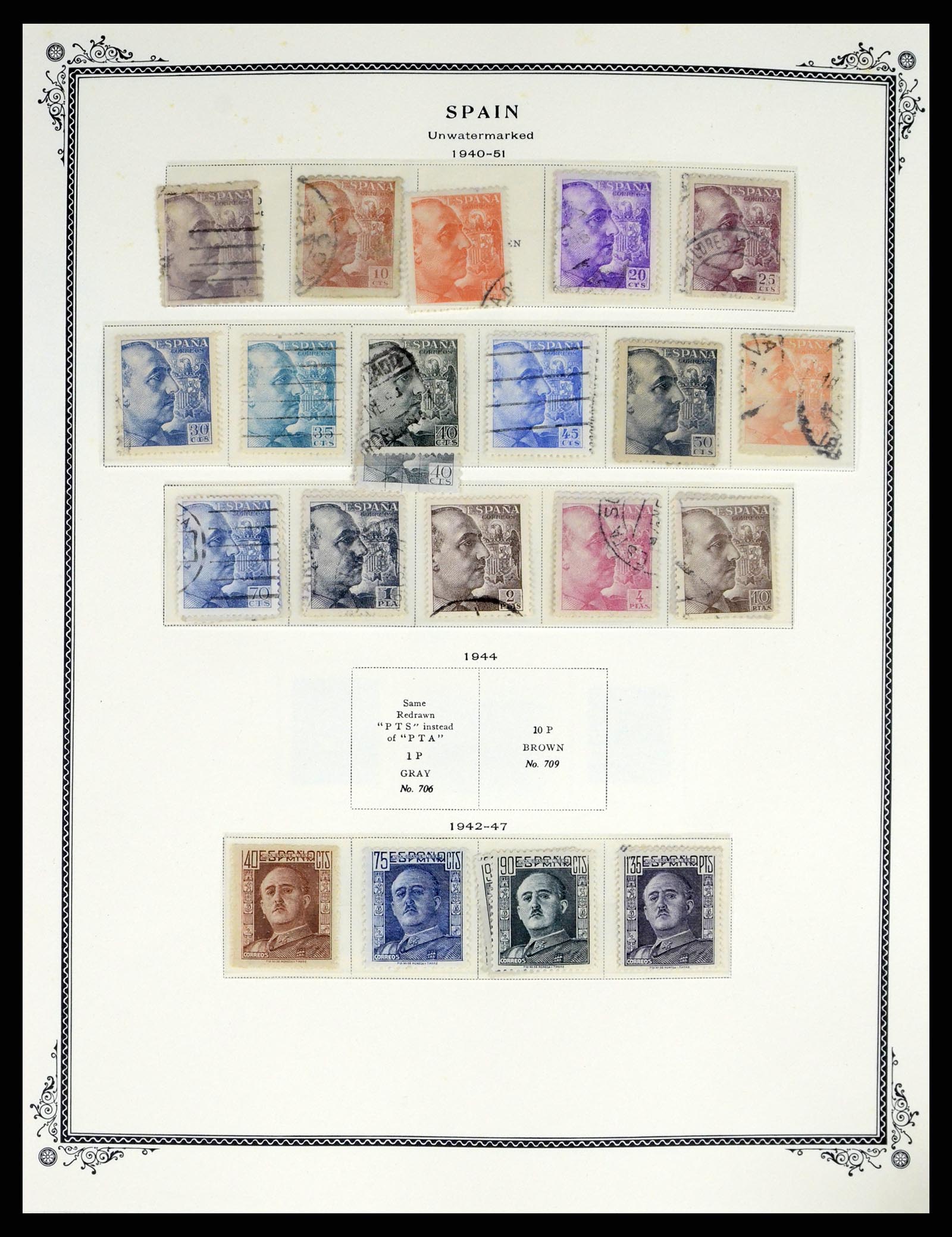 37749 027 - Postzegelverzameling 37749 Spanje en koloniën 1856-1997.