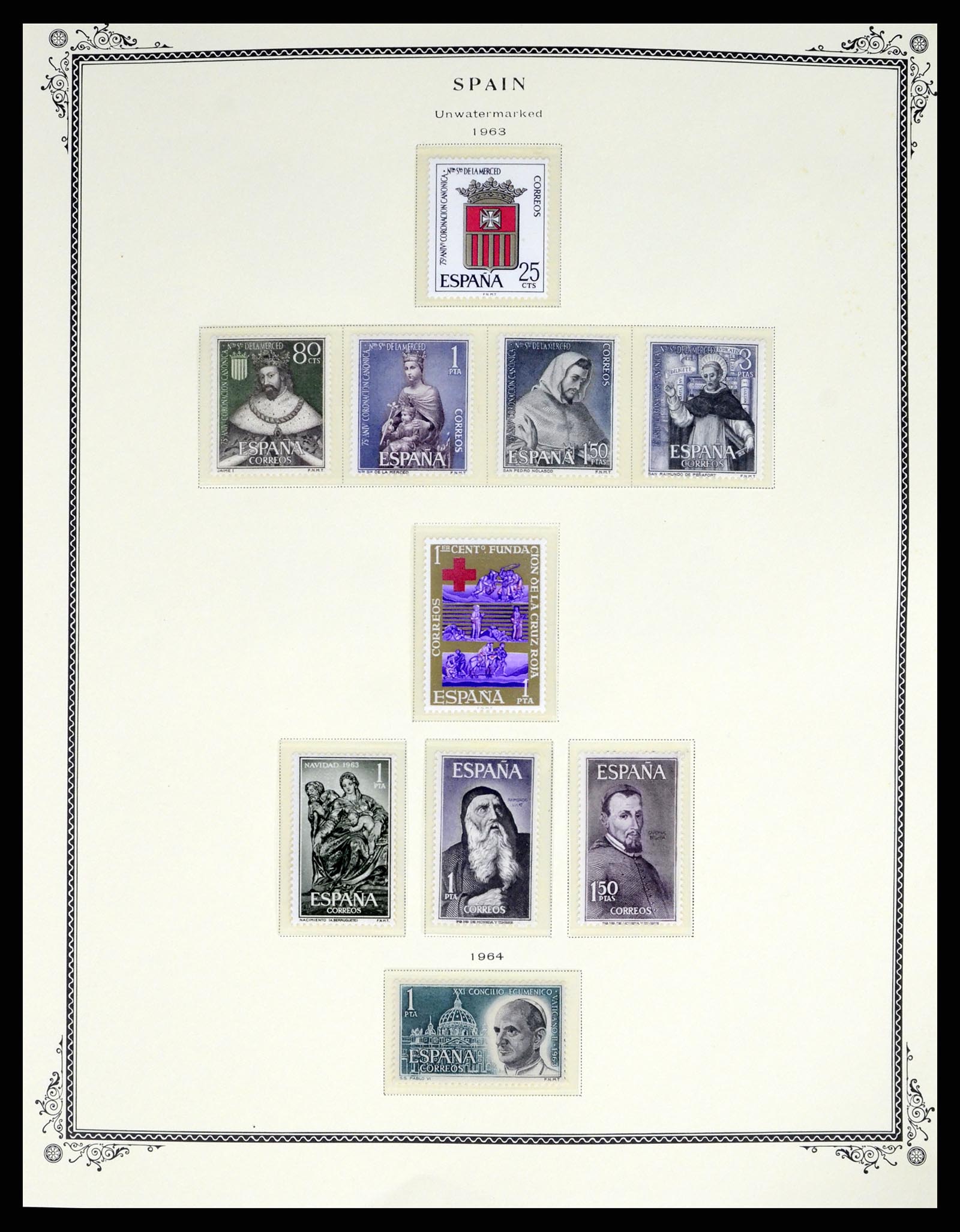 37749 060 - Postzegelverzameling 37749 Spanje en koloniën 1856-1997.