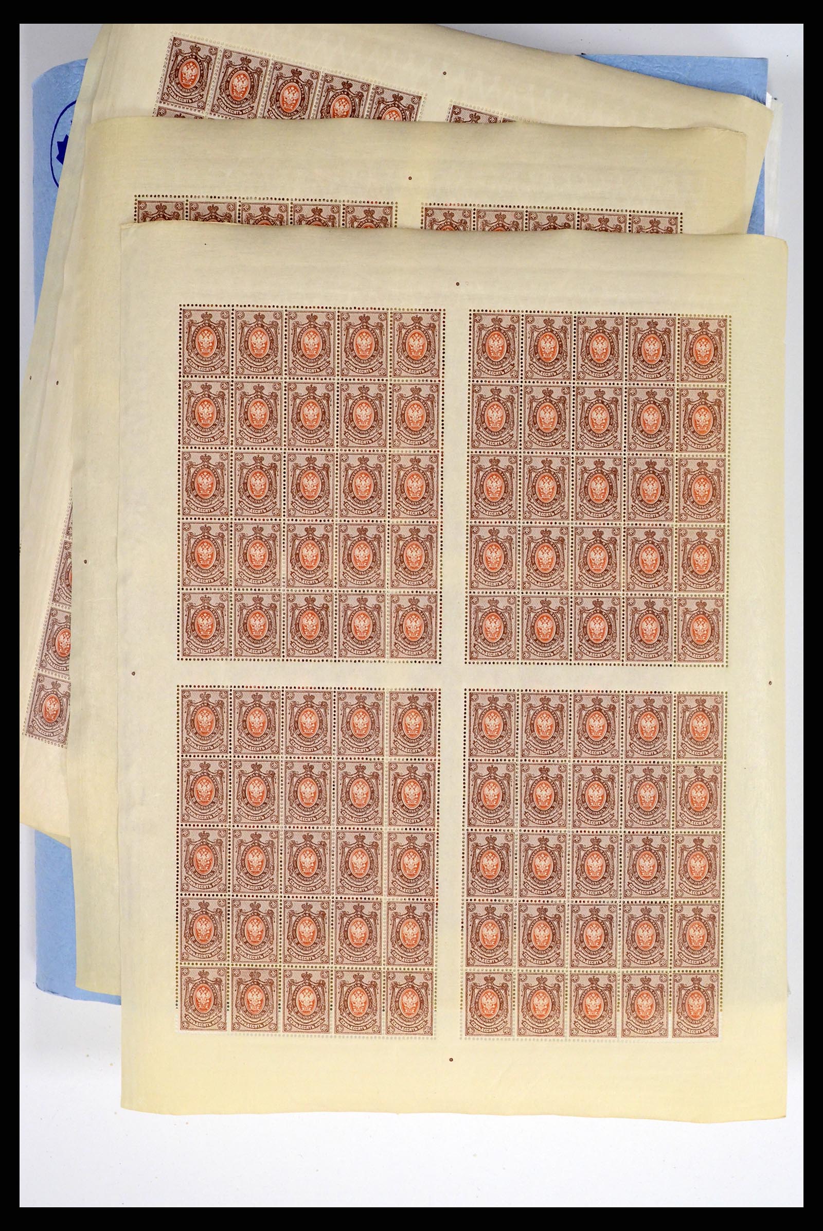 37750 0011 - Postzegelverzameling 37750 Rusland archiefvondst 1909-1917.