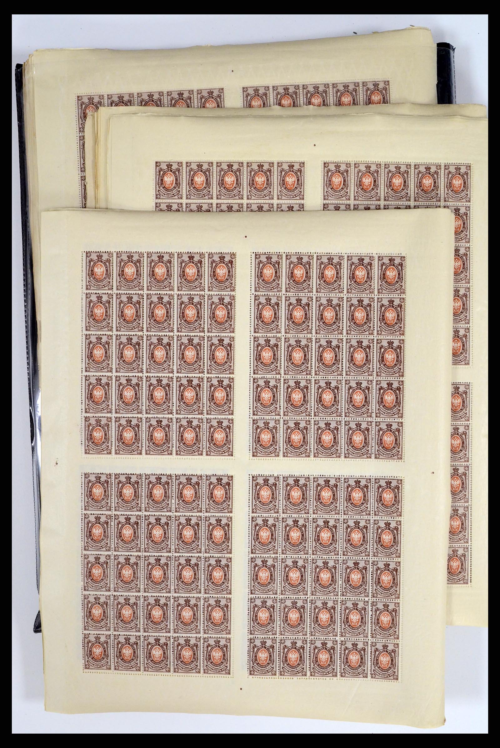 37750 0013 - Postzegelverzameling 37750 Rusland archiefvondst 1909-1917.