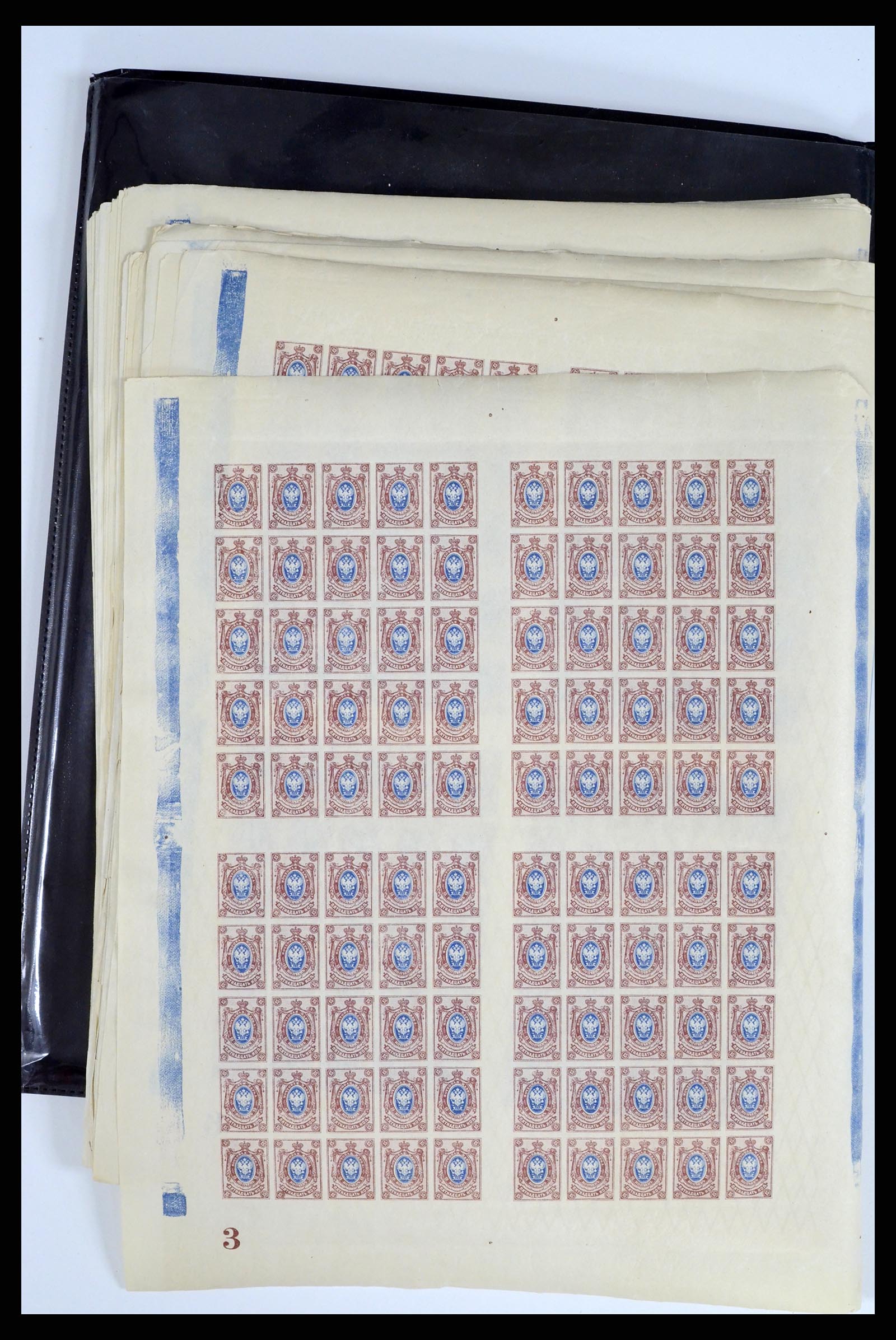 37750 0048 - Postzegelverzameling 37750 Rusland archiefvondst 1909-1917.