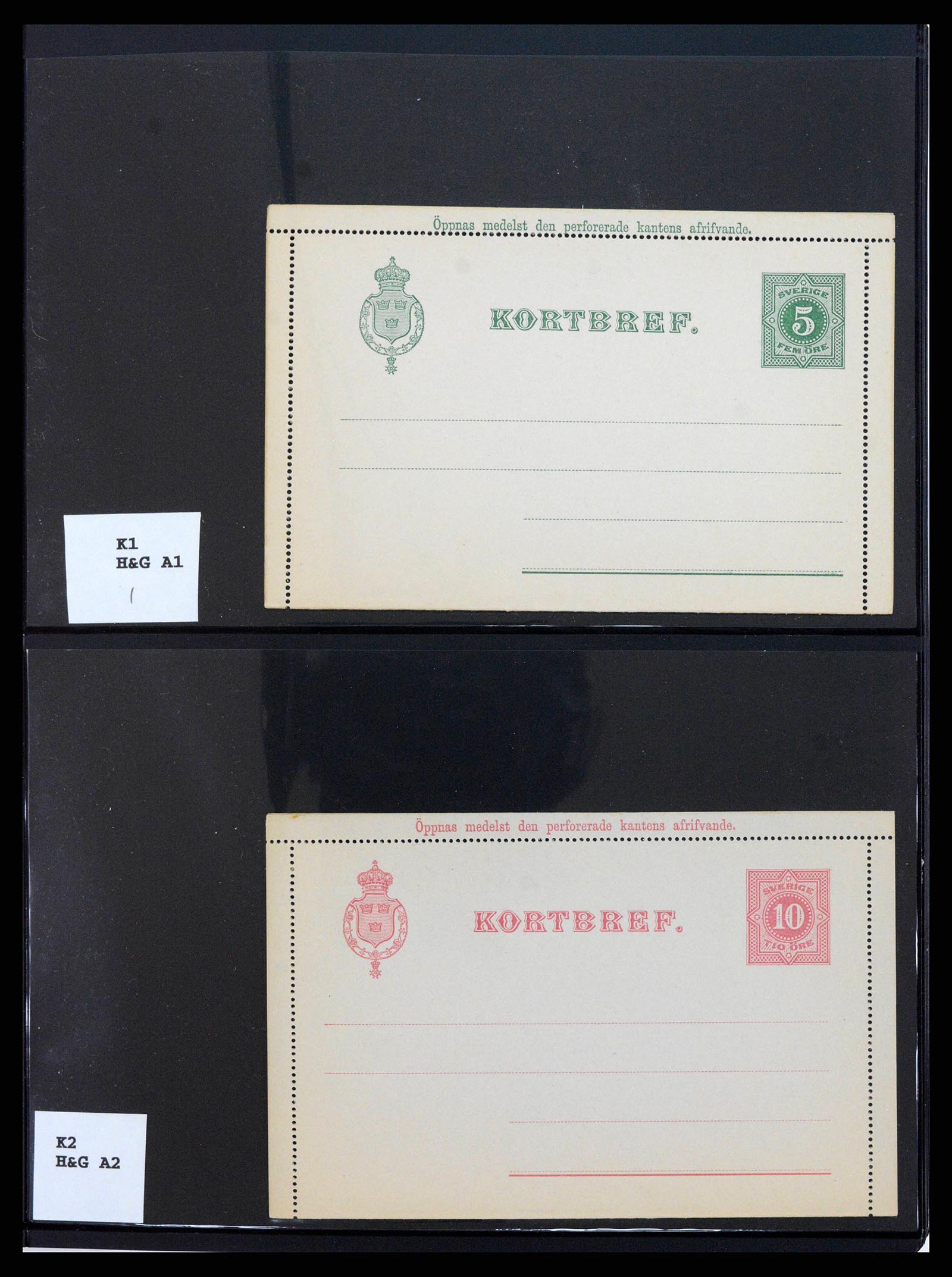 37751 0001 - Postzegelverzameling 37751 Zweden postwaardestukken 1873-1976.