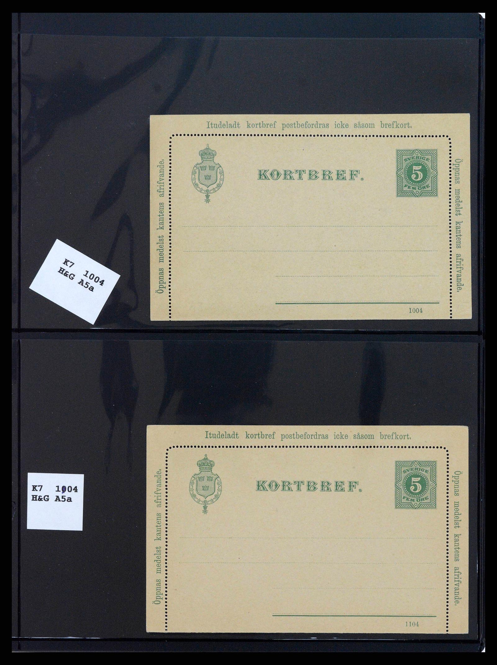 37751 0008 - Stamp collection 37751 Sweden postal stationery 1873-1976.