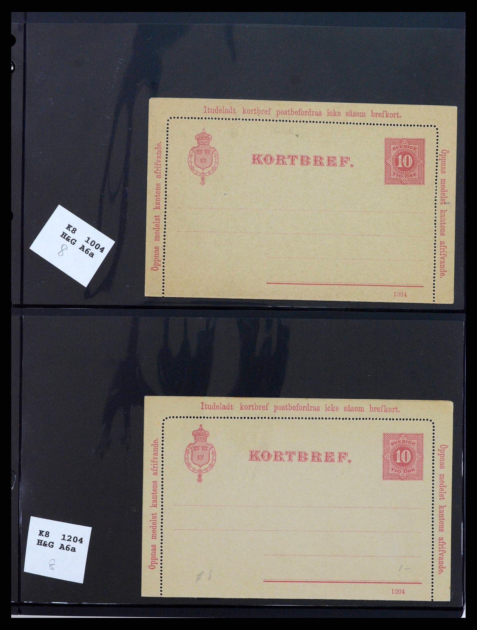 37751 0015 - Postzegelverzameling 37751 Zweden postwaardestukken 1873-1976.