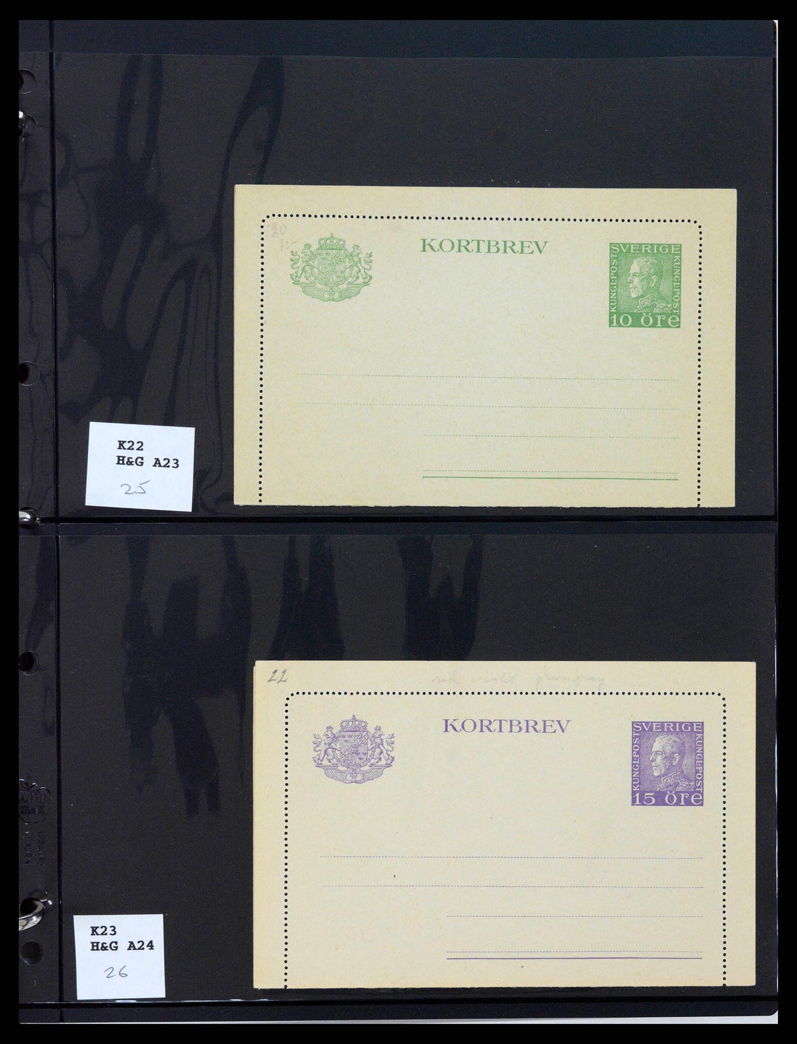 37751 0052 - Stamp collection 37751 Sweden postal stationery 1873-1976.