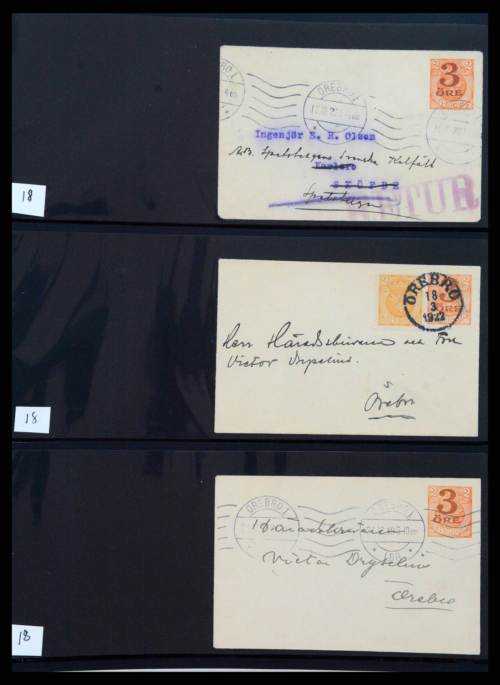 37751 0407 - Postzegelverzameling 37751 Zweden postwaardestukken 1873-1976.