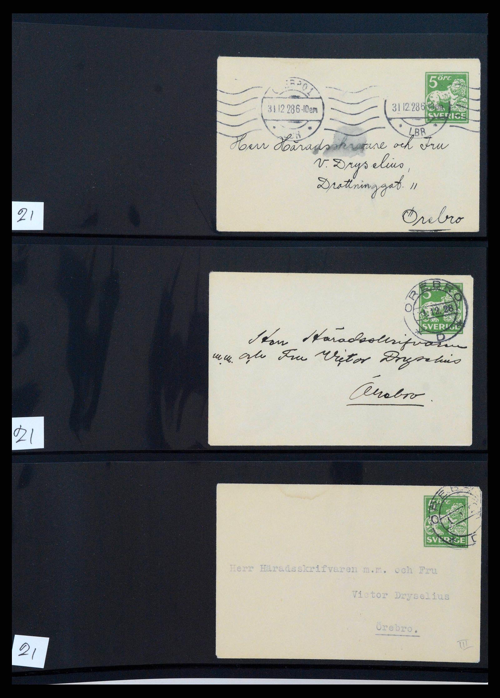 37751 0409 - Postzegelverzameling 37751 Zweden postwaardestukken 1873-1976.
