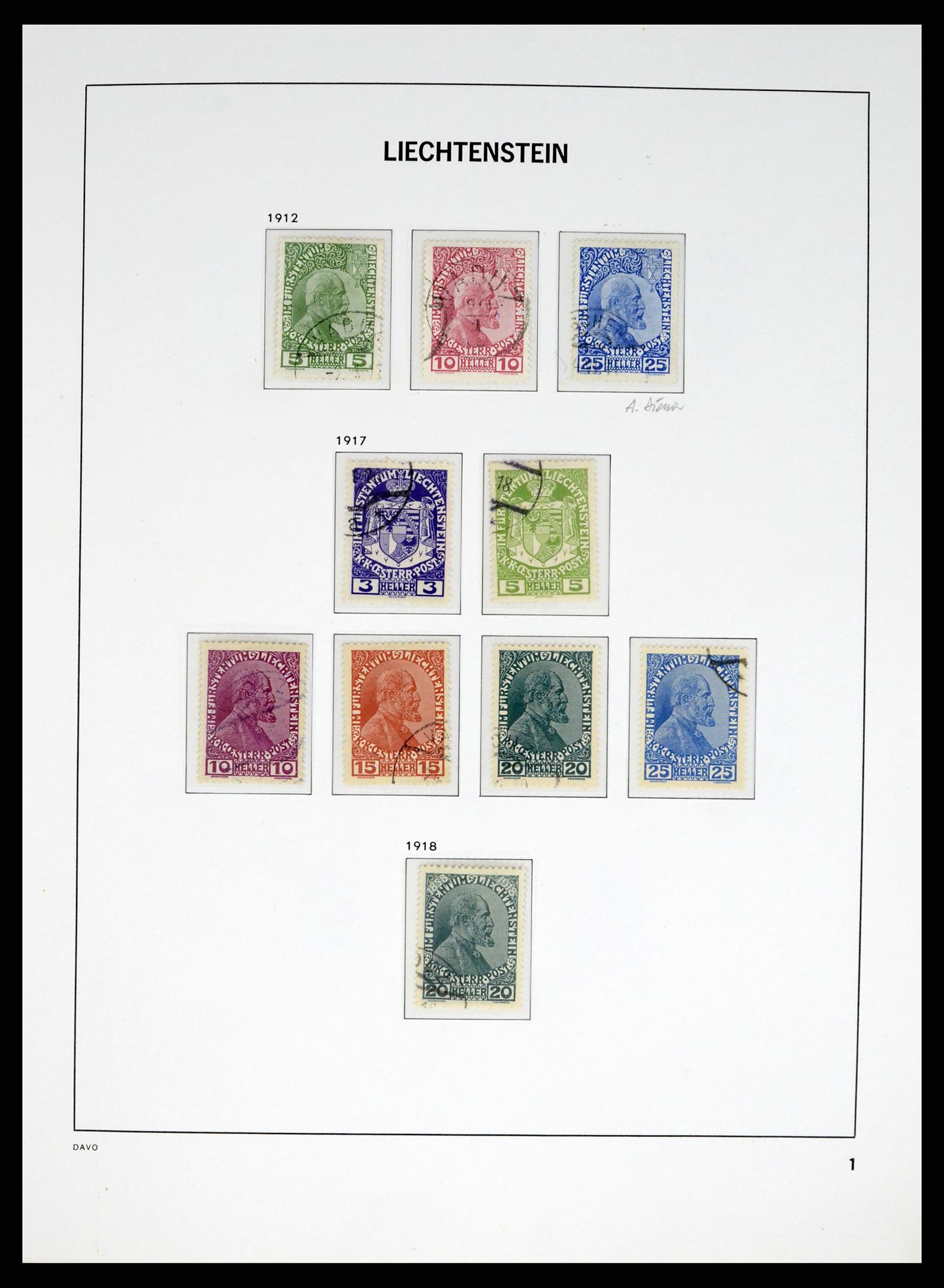 37755 001 - Stamp collection 37755 Liechtenstein complete collection 1912-1968.