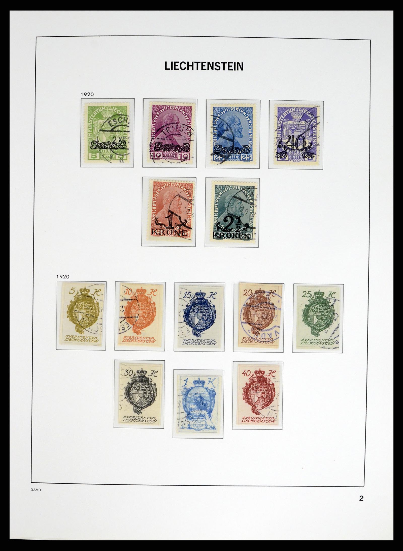 37755 002 - Stamp collection 37755 Liechtenstein complete collection 1912-1968.