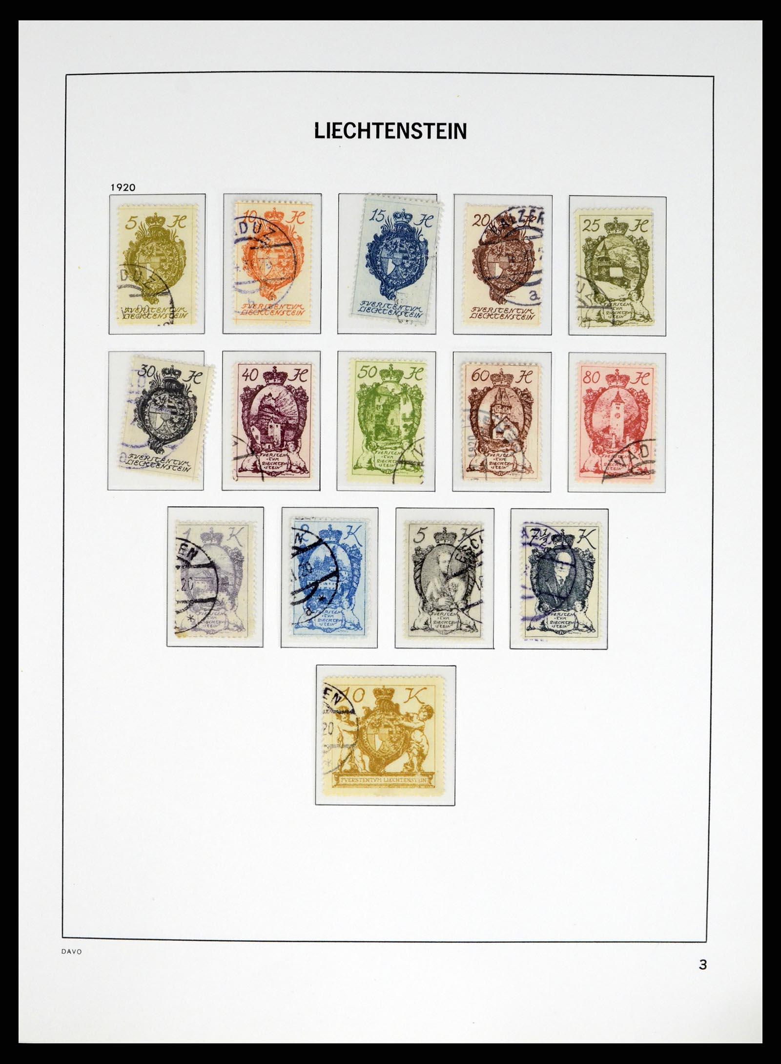 37755 003 - Stamp collection 37755 Liechtenstein complete collection 1912-1968.