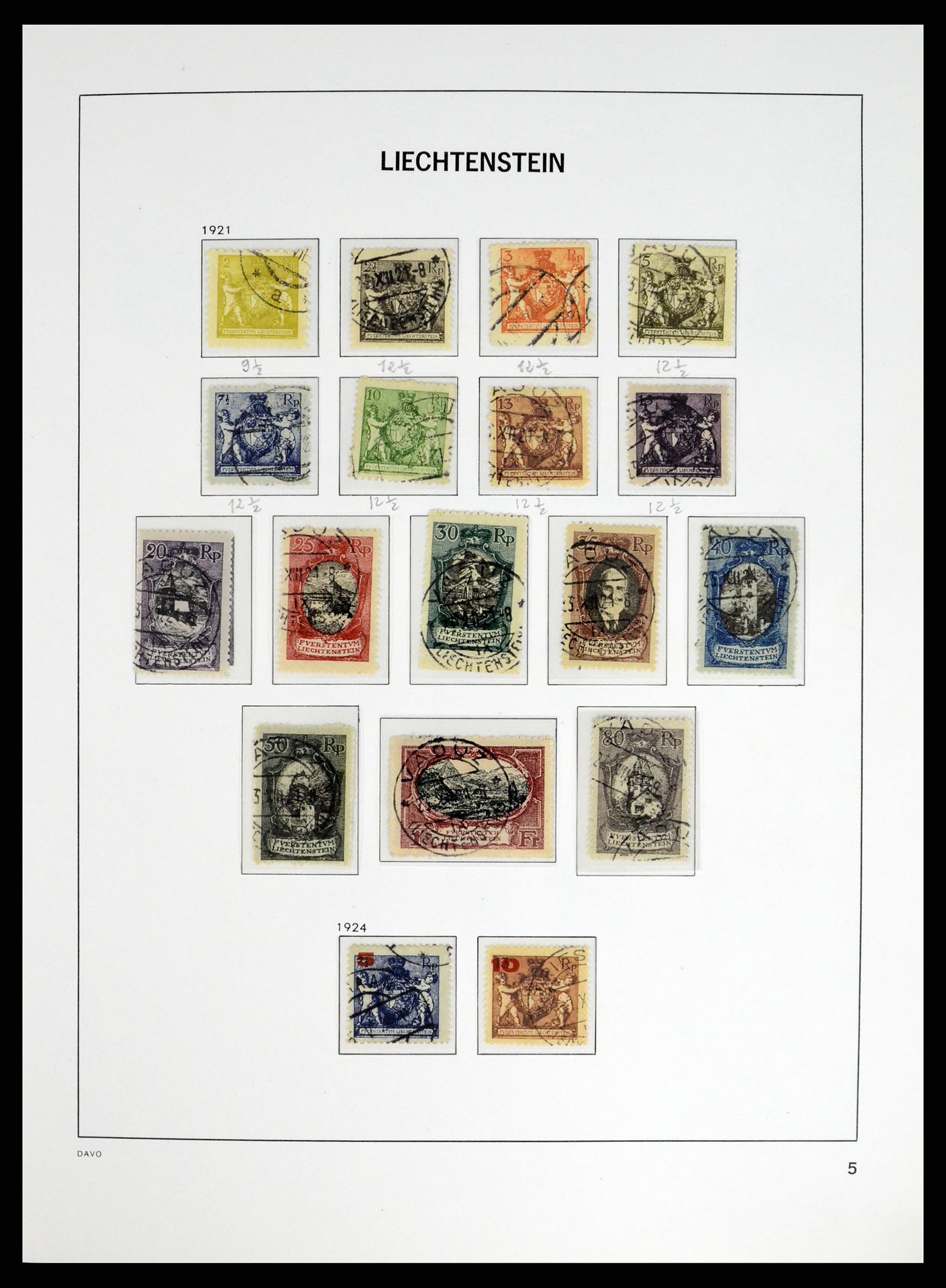 37755 005 - Stamp collection 37755 Liechtenstein complete collection 1912-1968.