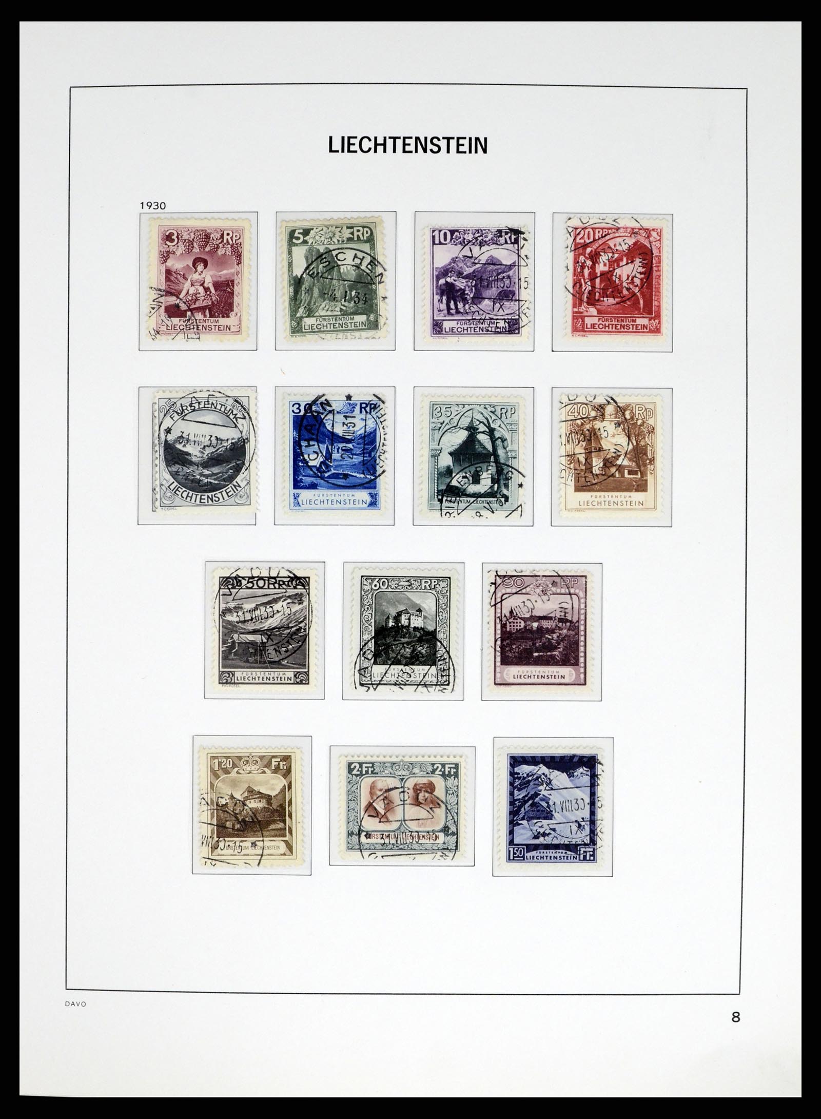37755 008 - Stamp collection 37755 Liechtenstein complete collection 1912-1968.