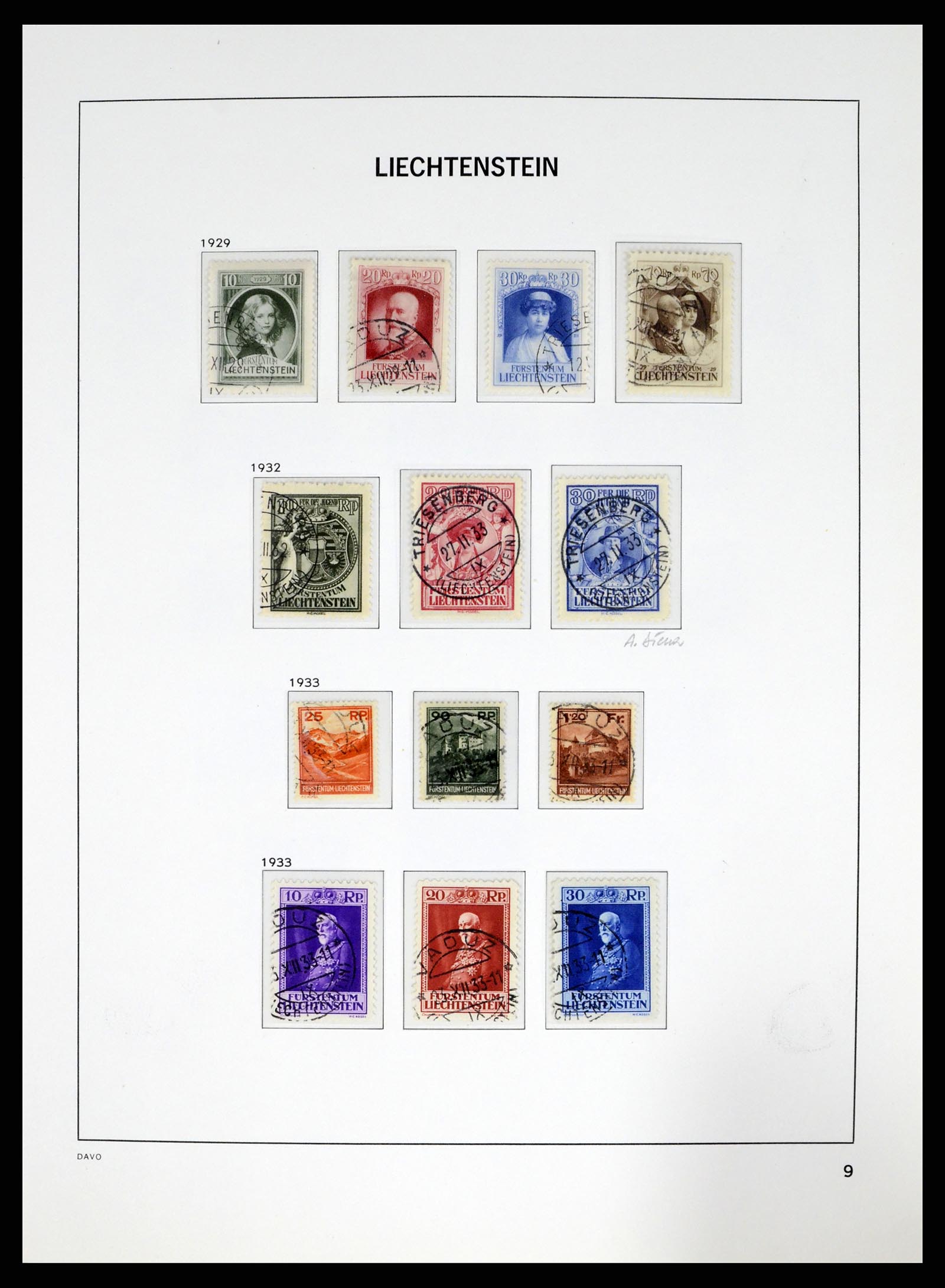 37755 009 - Stamp collection 37755 Liechtenstein complete collection 1912-1968.