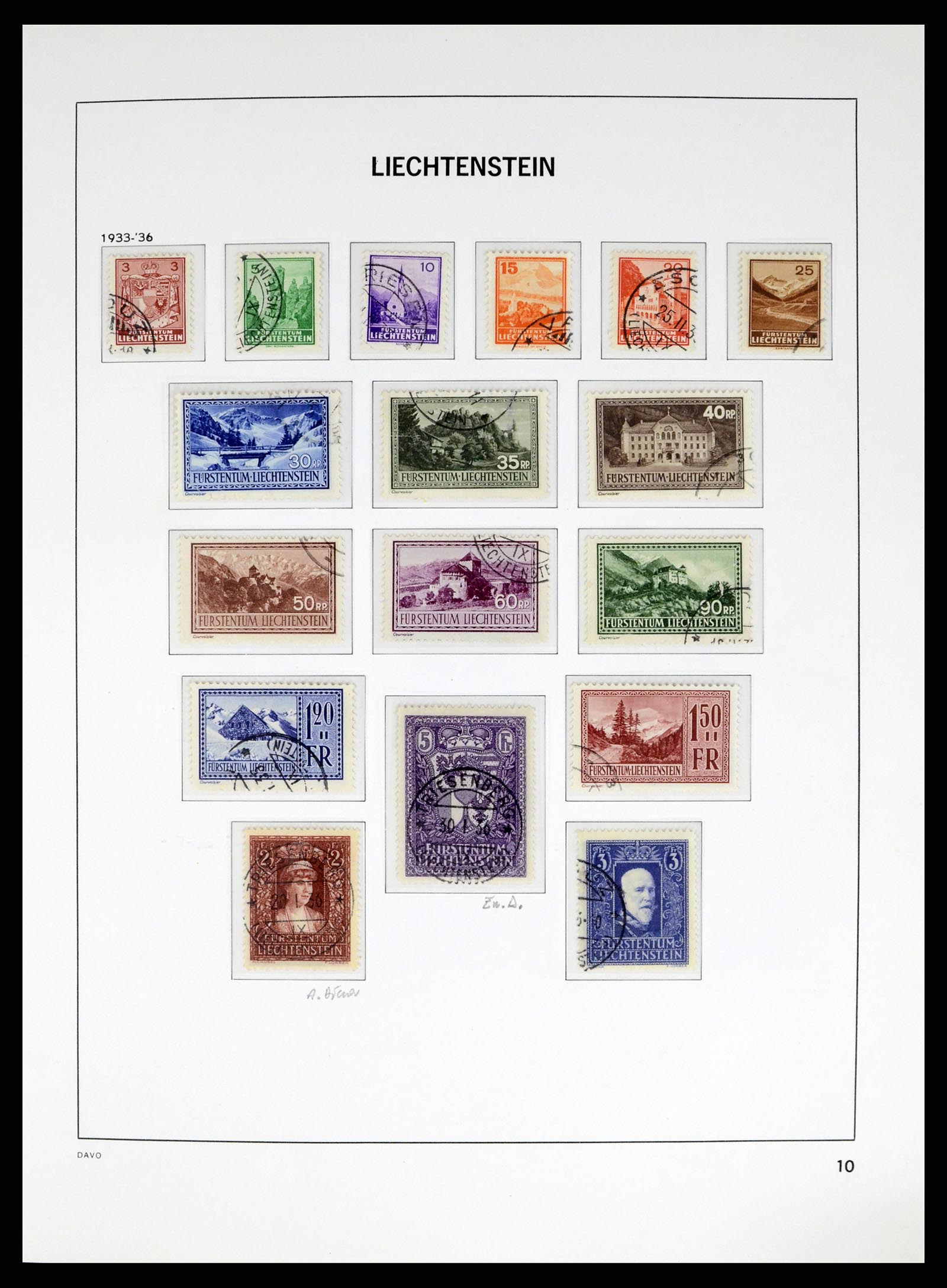 37755 010 - Stamp collection 37755 Liechtenstein complete collection 1912-1968.