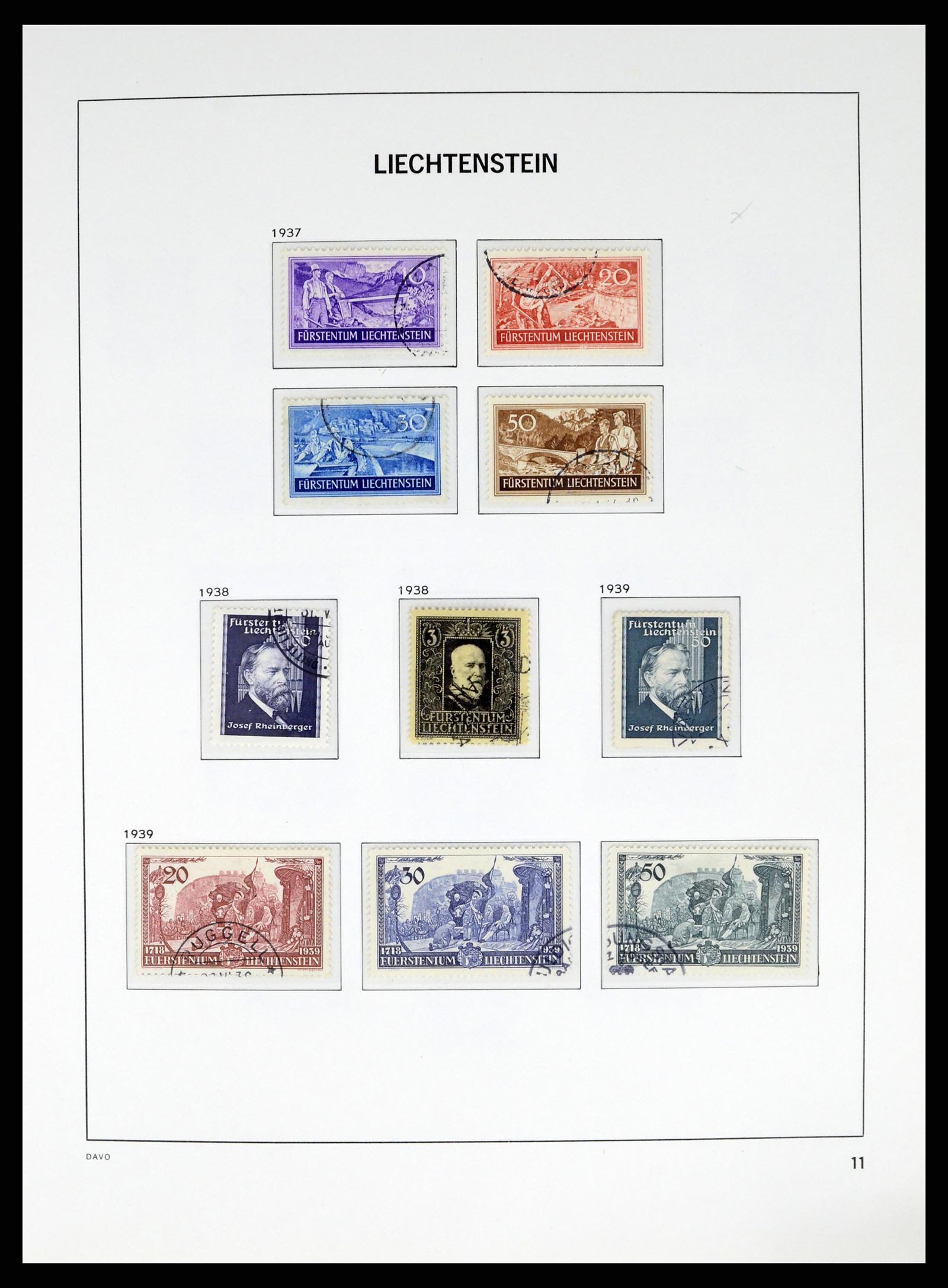 37755 011 - Stamp collection 37755 Liechtenstein complete collection 1912-1968.