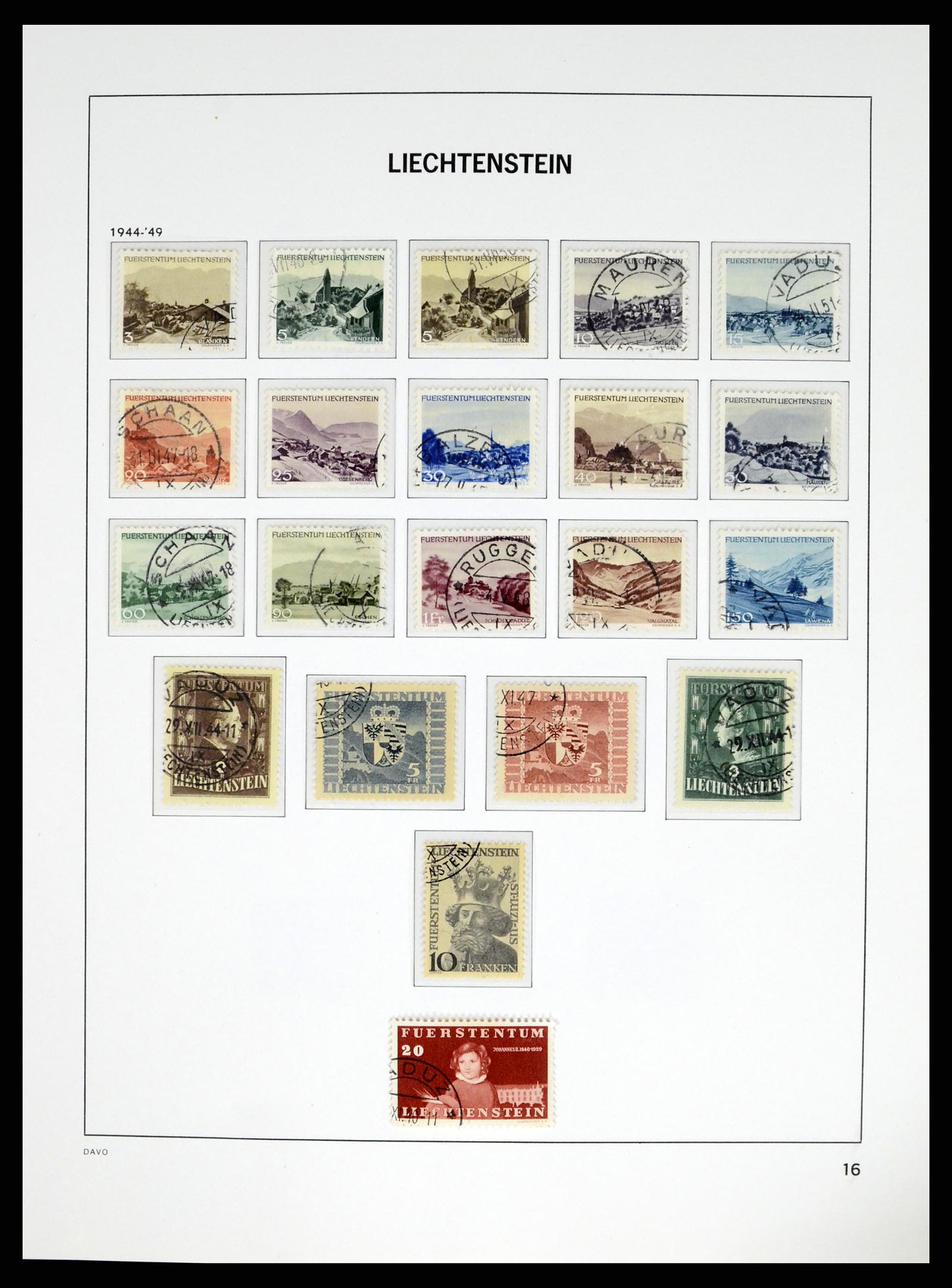 37755 016 - Stamp collection 37755 Liechtenstein complete collection 1912-1968.