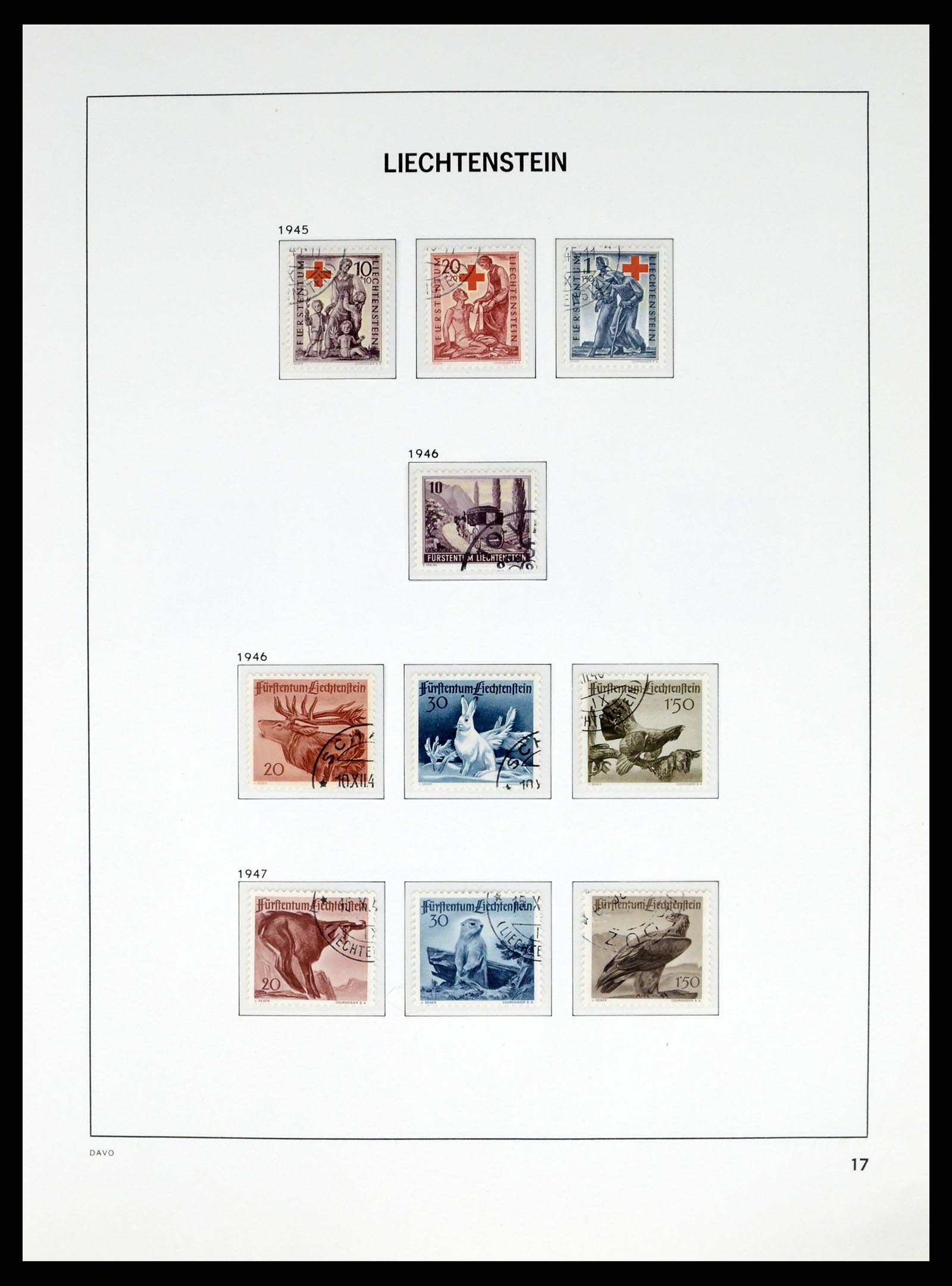 37755 017 - Stamp collection 37755 Liechtenstein complete collection 1912-1968.