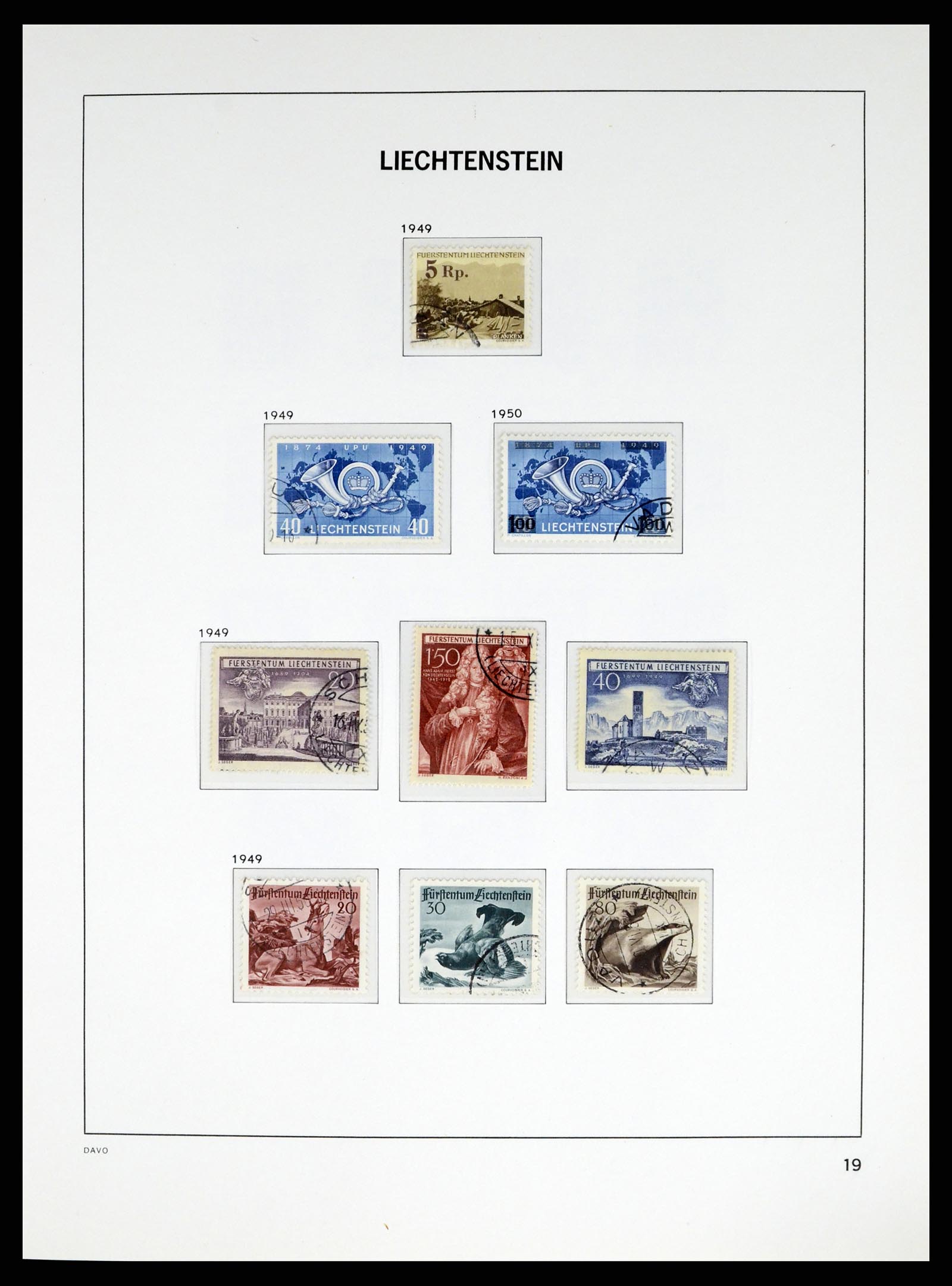 37755 019 - Stamp collection 37755 Liechtenstein complete collection 1912-1968.