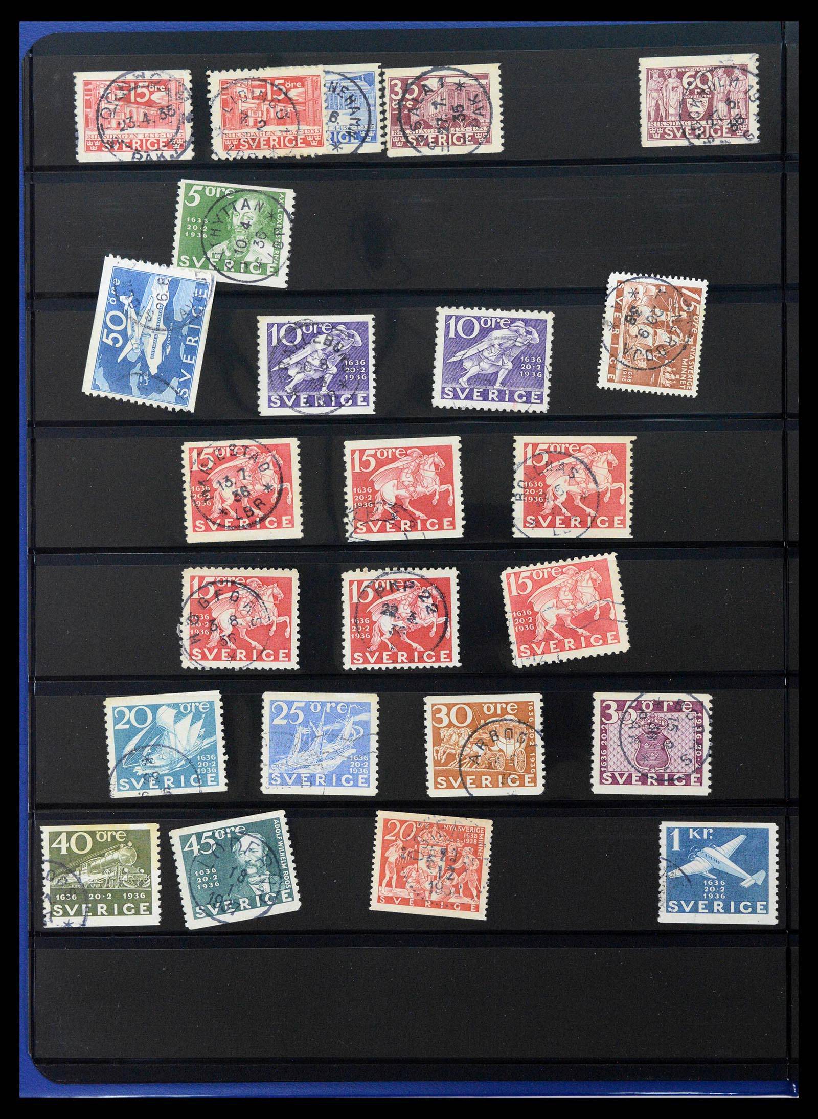 37756 0003 - Postzegelverzameling 37756 Zweden 1858-2002.