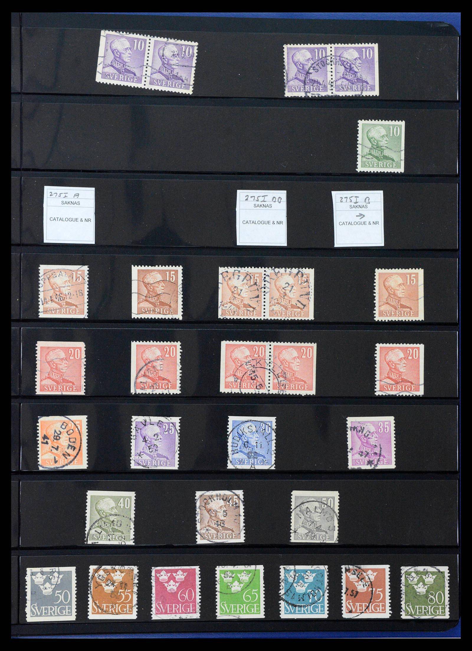 37756 0006 - Postzegelverzameling 37756 Zweden 1858-2002.