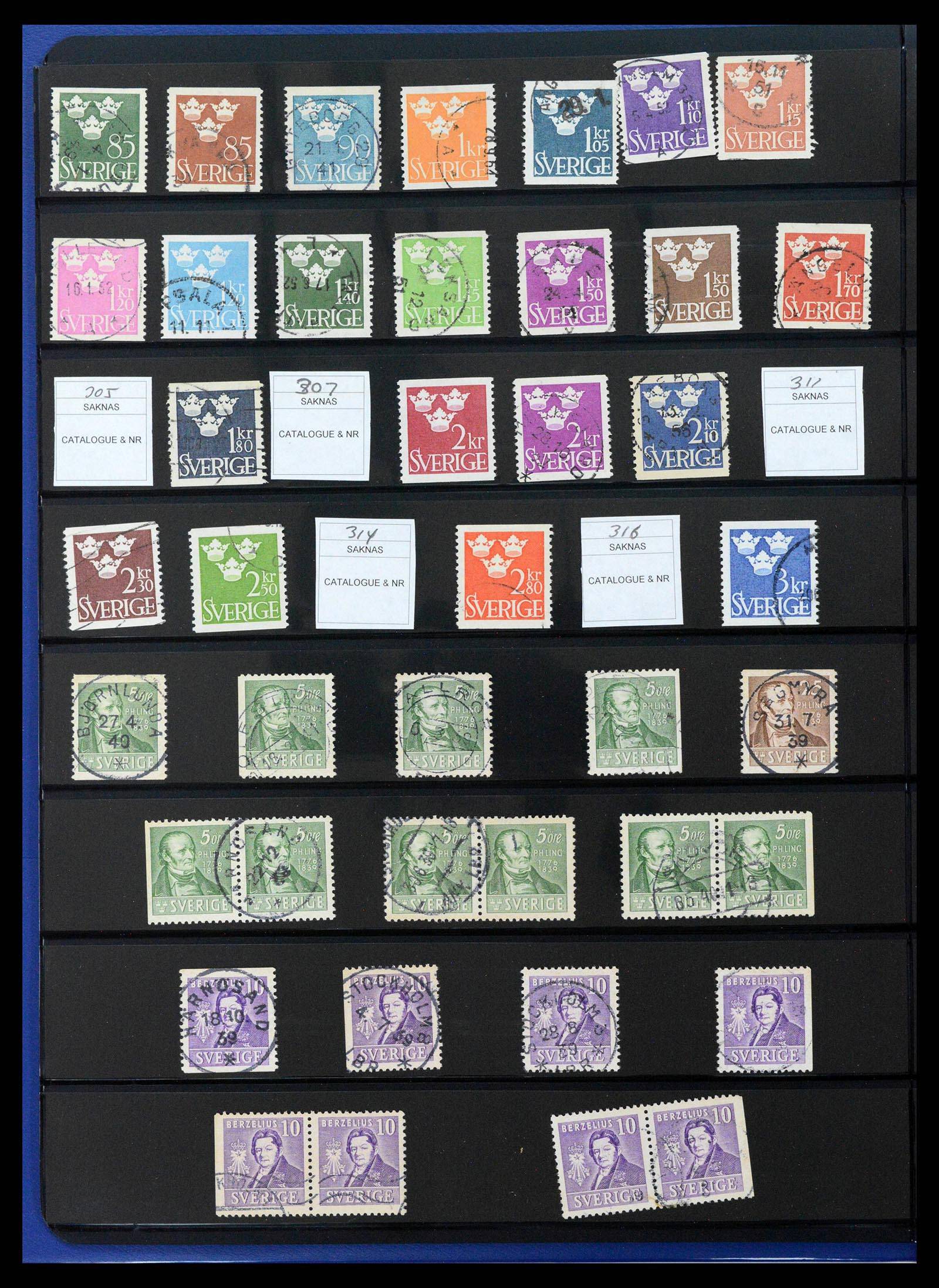 37756 0007 - Postzegelverzameling 37756 Zweden 1858-2002.