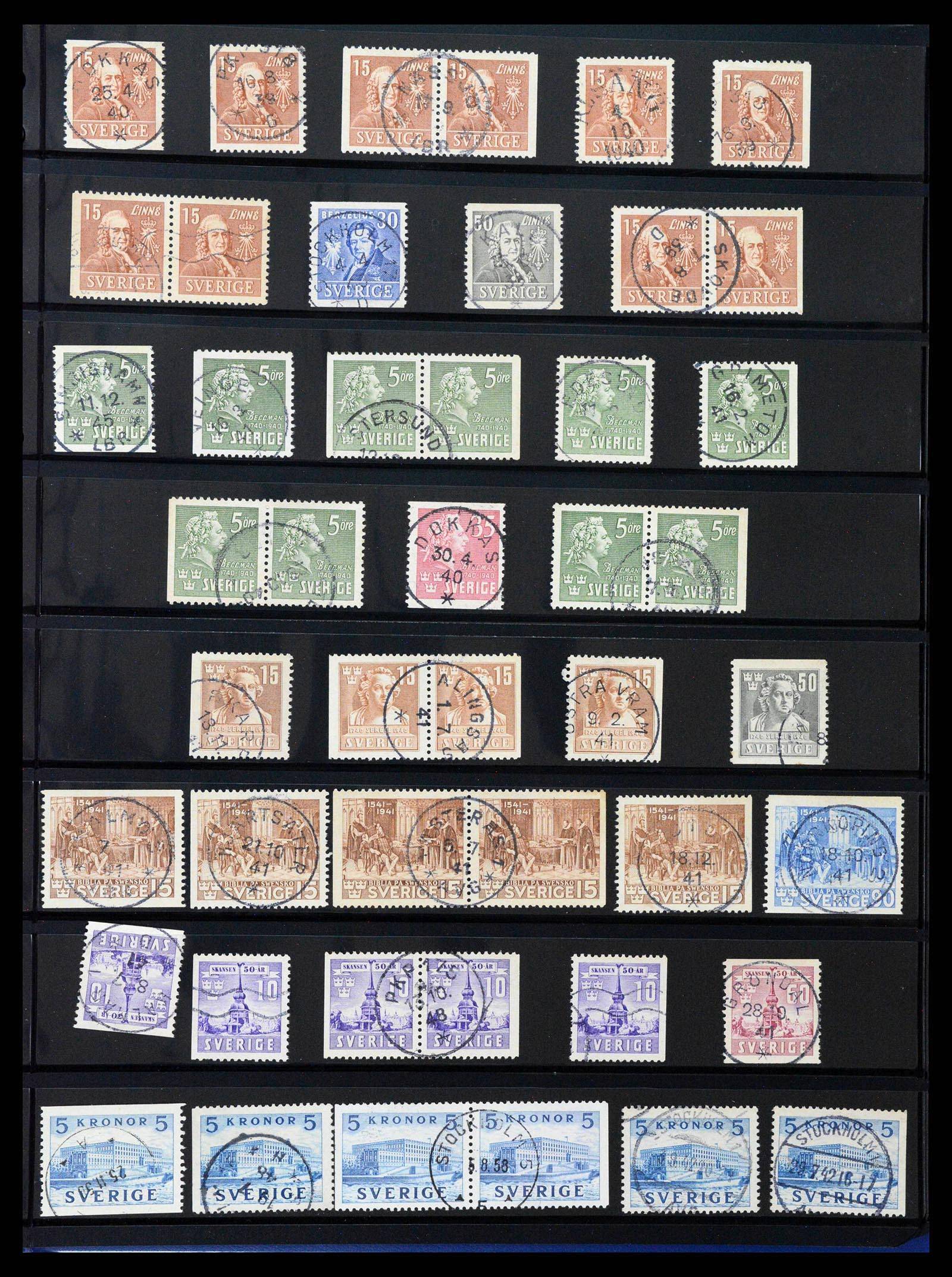 37756 0008 - Postzegelverzameling 37756 Zweden 1858-2002.