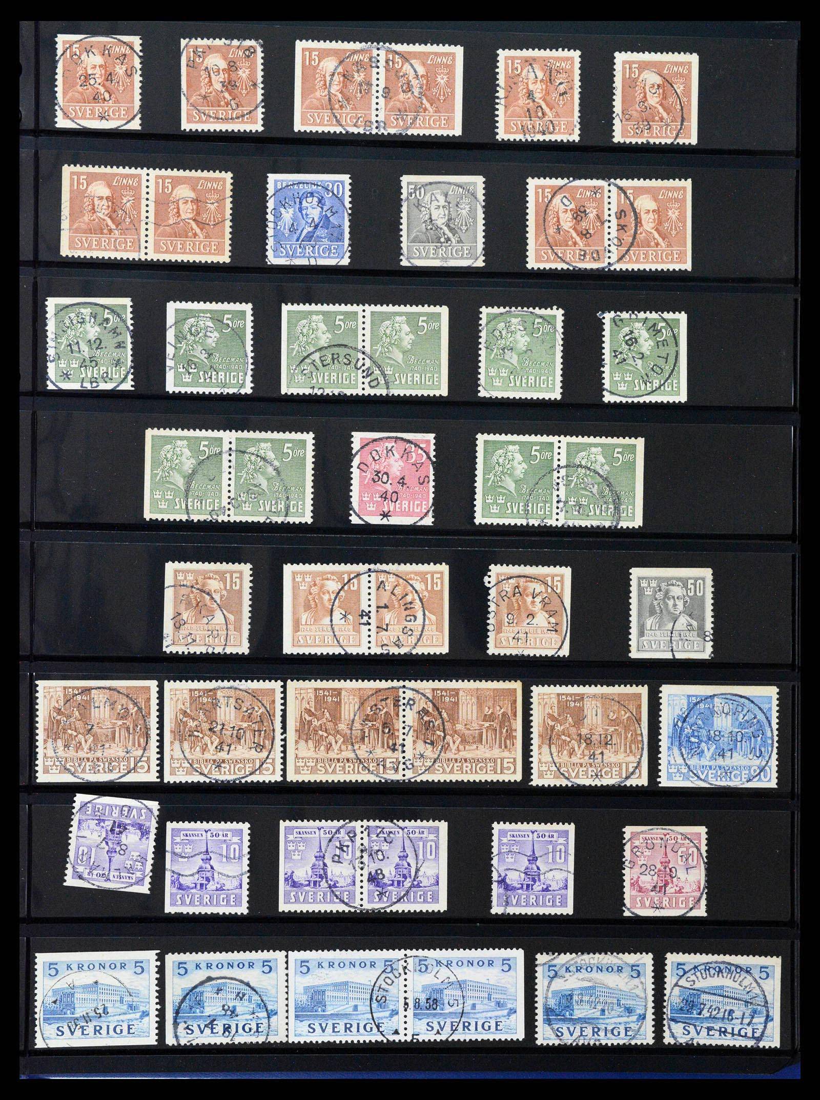 37756 0008 - Postzegelverzameling 37756 Zweden 1858-2002.