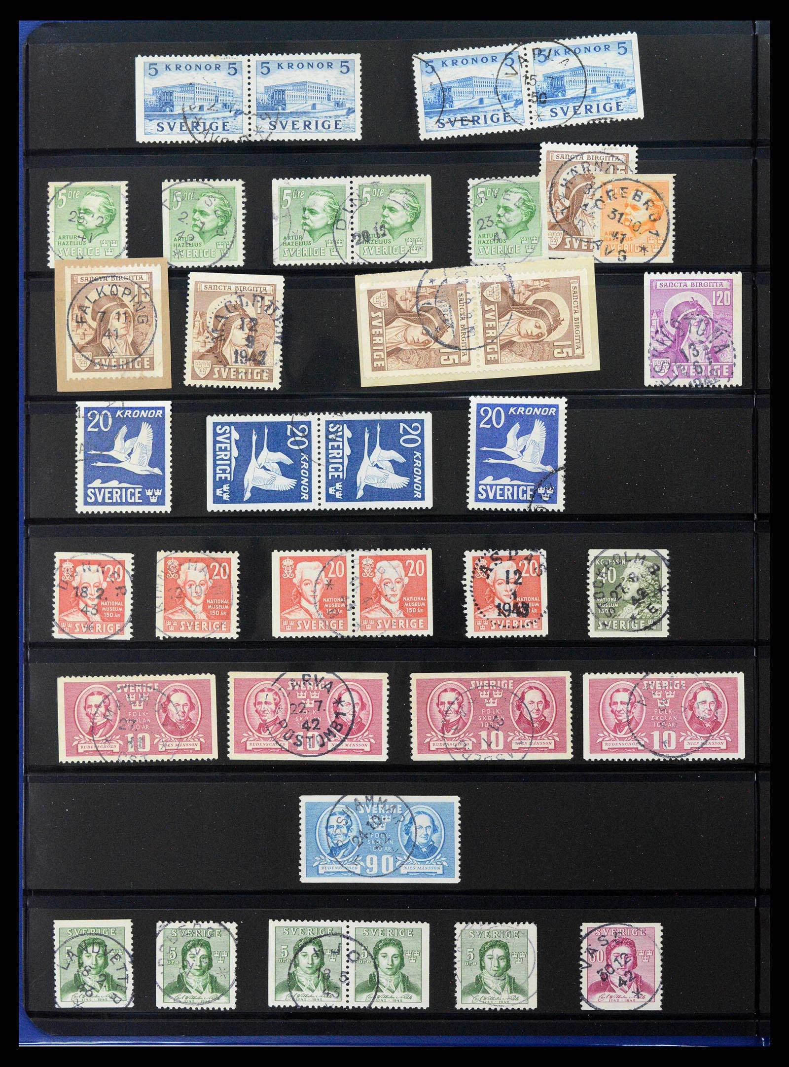37756 0009 - Postzegelverzameling 37756 Zweden 1858-2002.