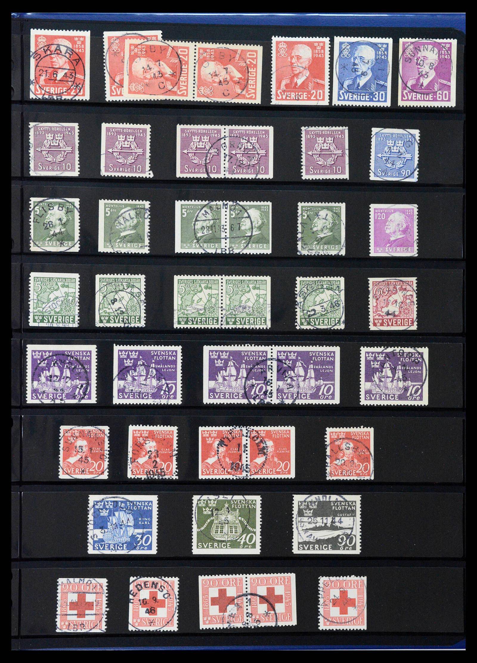 37756 0010 - Postzegelverzameling 37756 Zweden 1858-2002.
