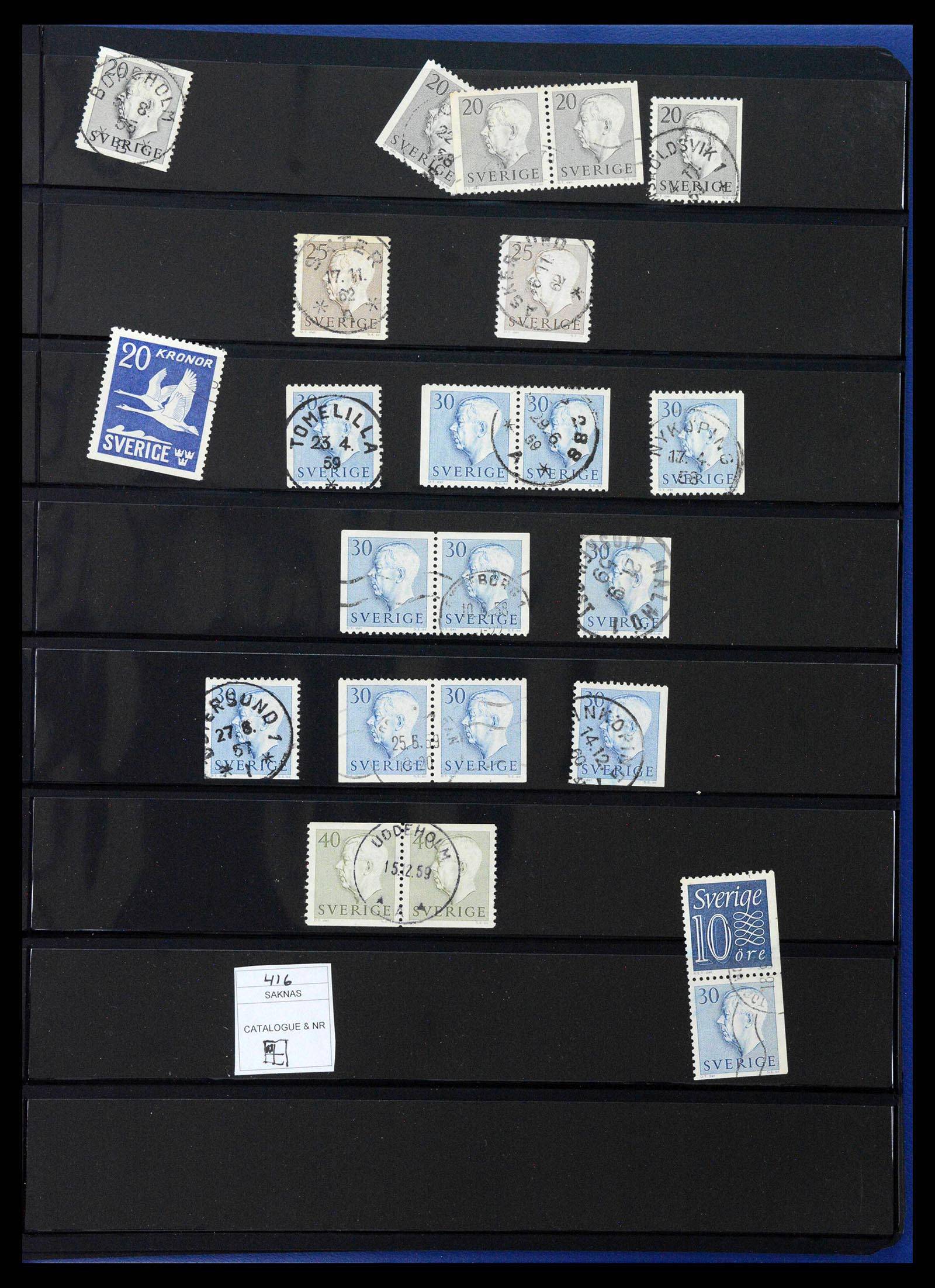 37756 0012 - Postzegelverzameling 37756 Zweden 1858-2002.